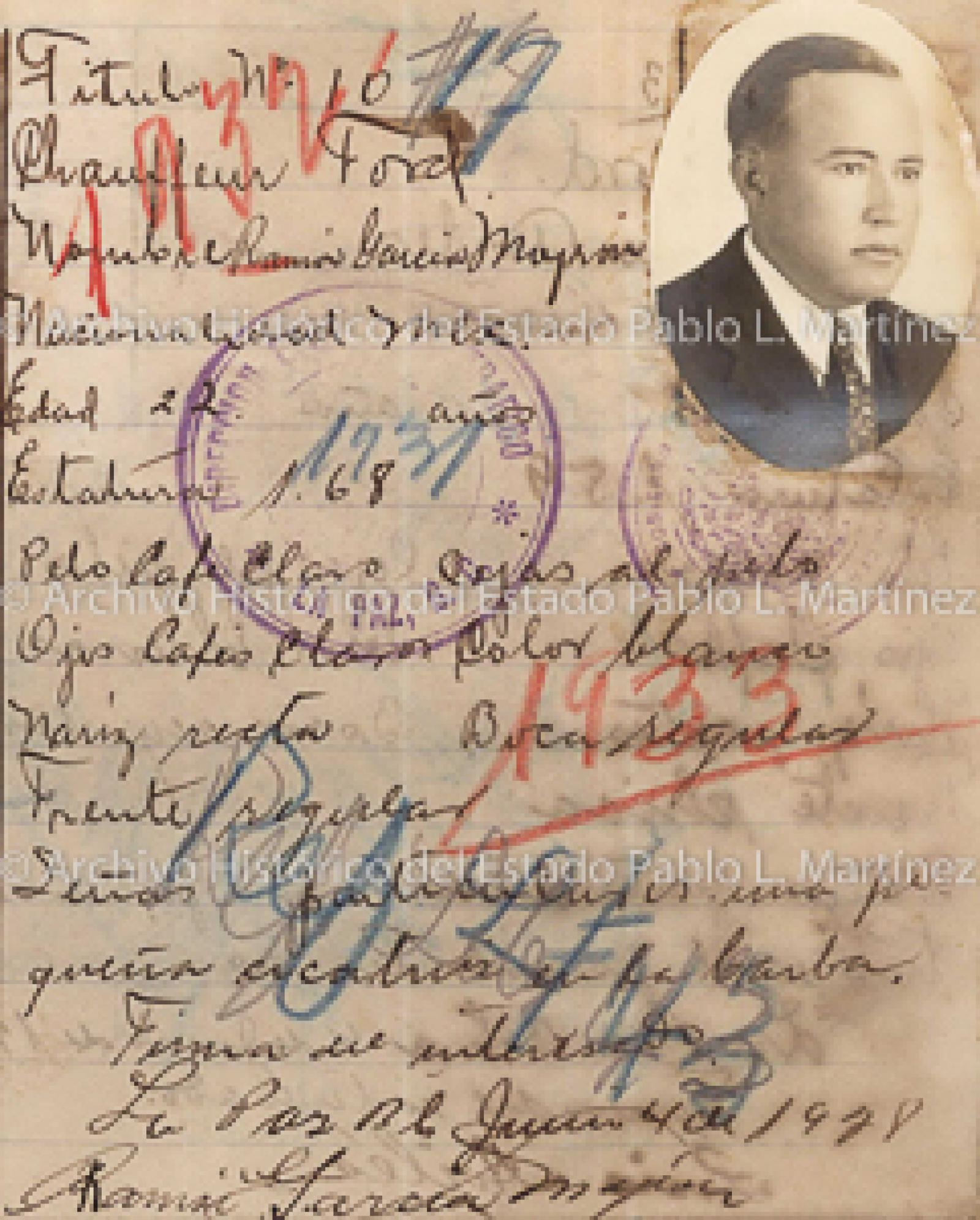 "Ramón García Moyrón", retrato.