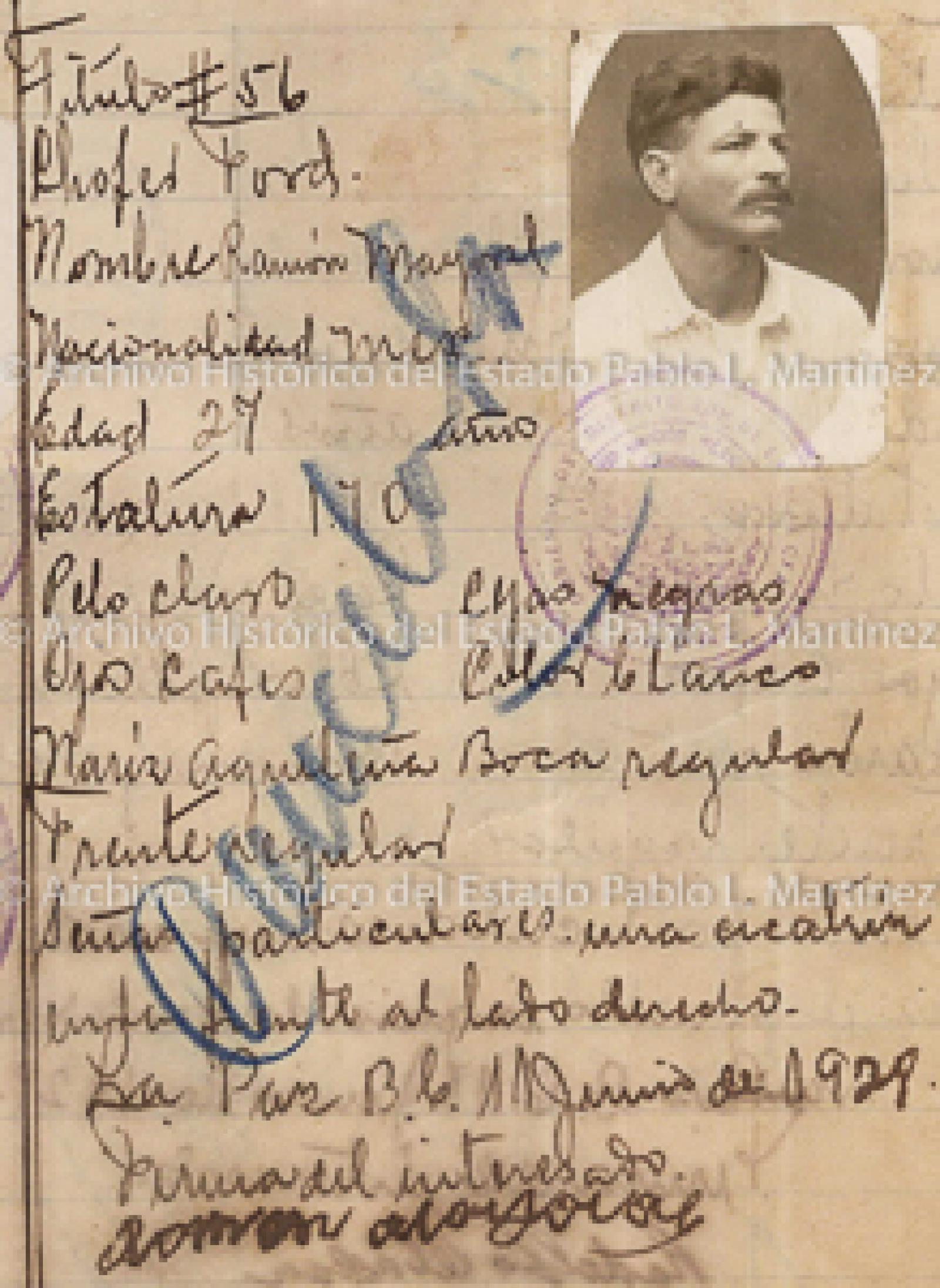 "Ramón Mayoral", retrato.
