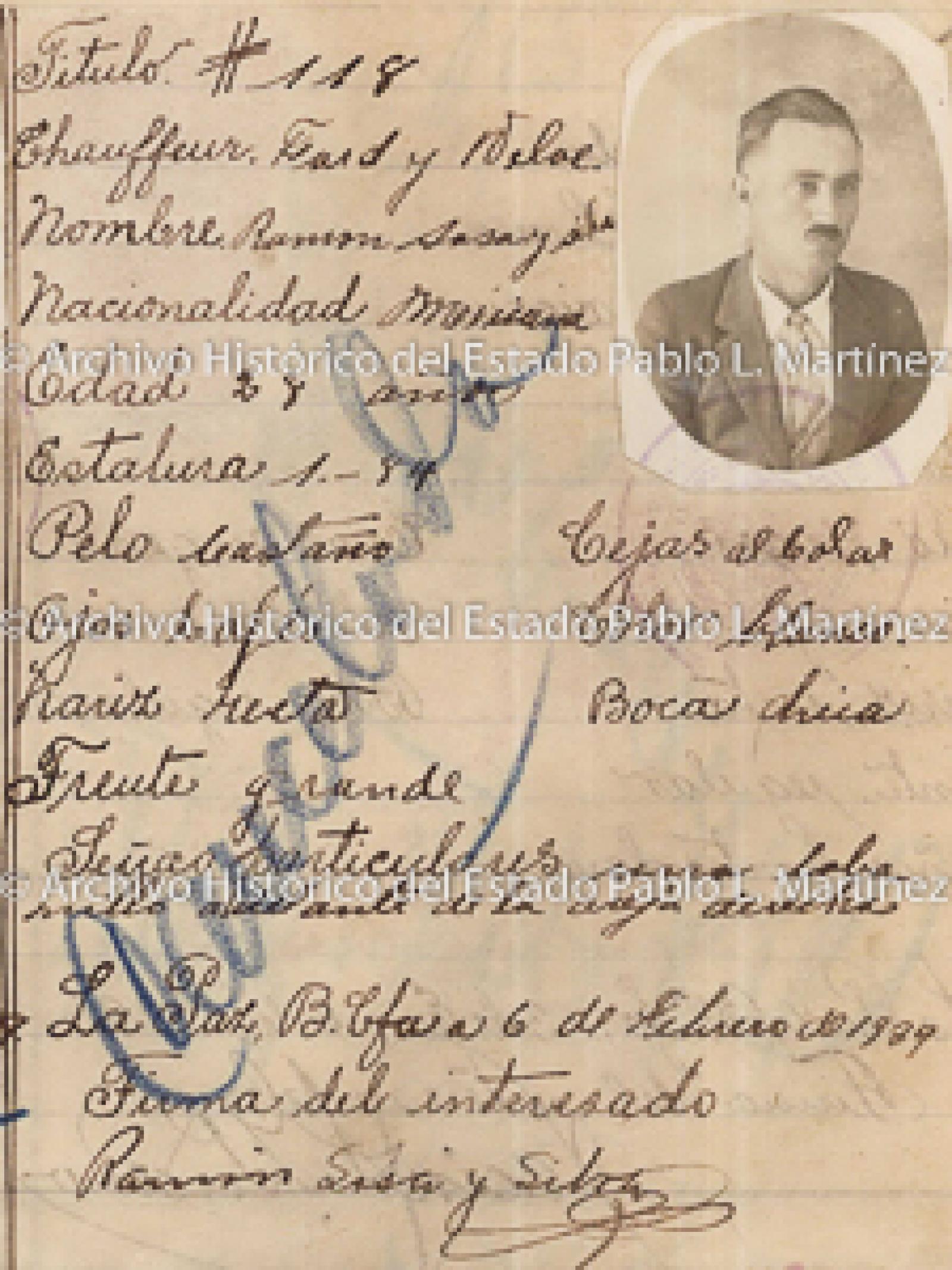 "Ramón Sosa y Silva", retrato.
