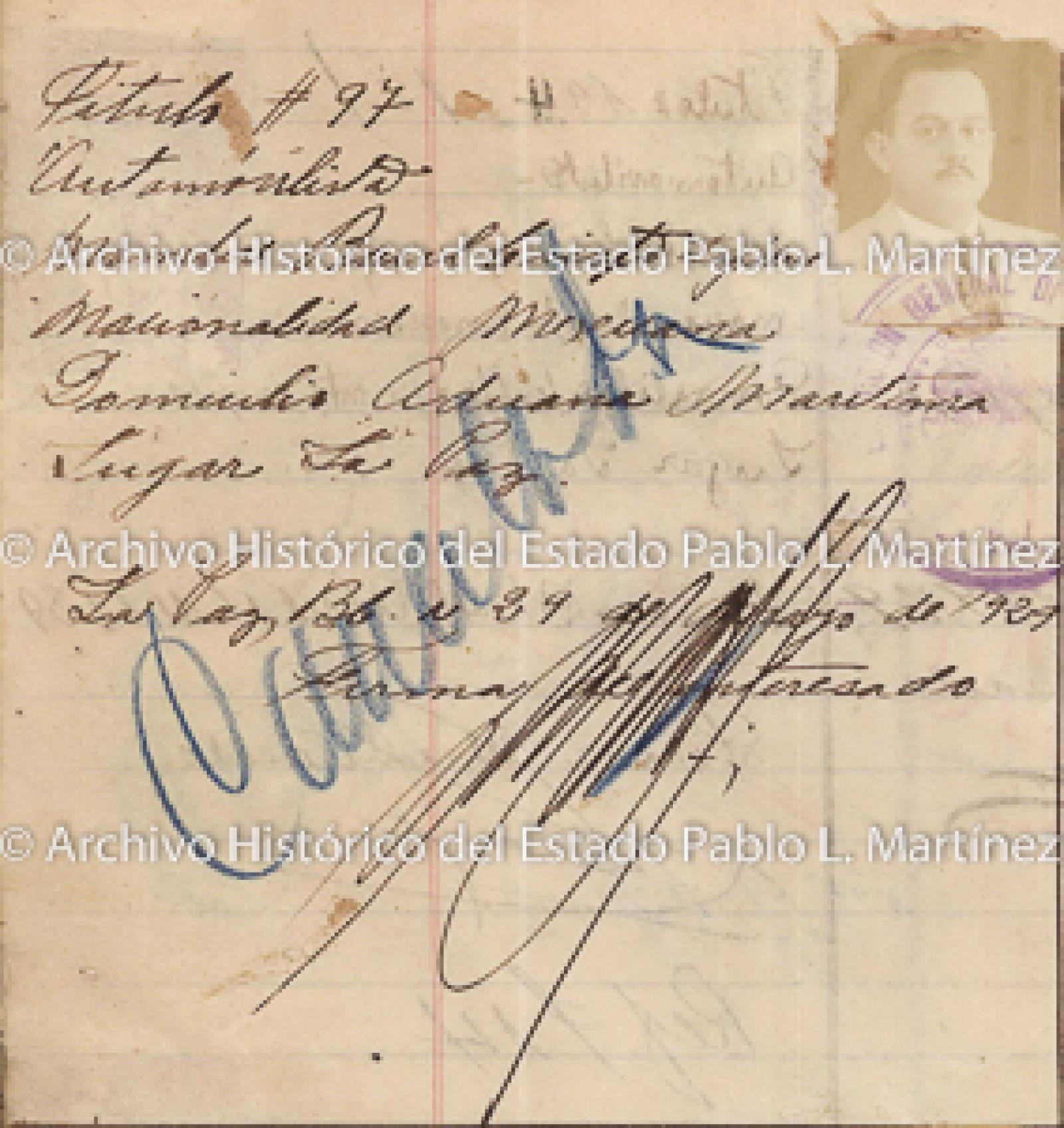 "Raúl Cristo Z.", retrato.
