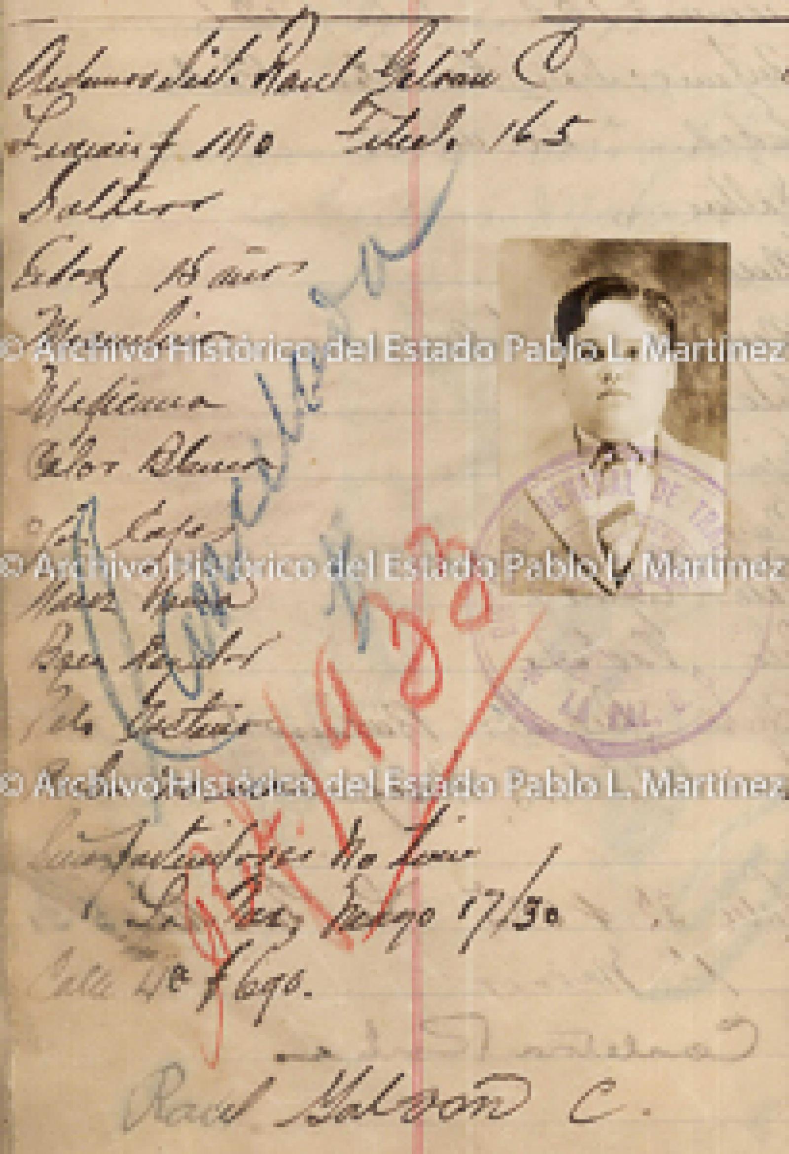 "Raúl Galván C.", retrato.