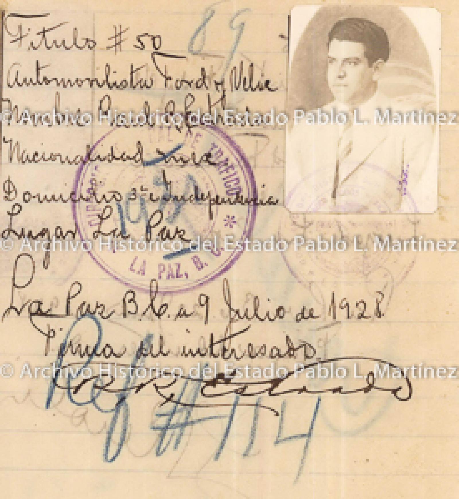 "Raúl R. Estrada", retrato.