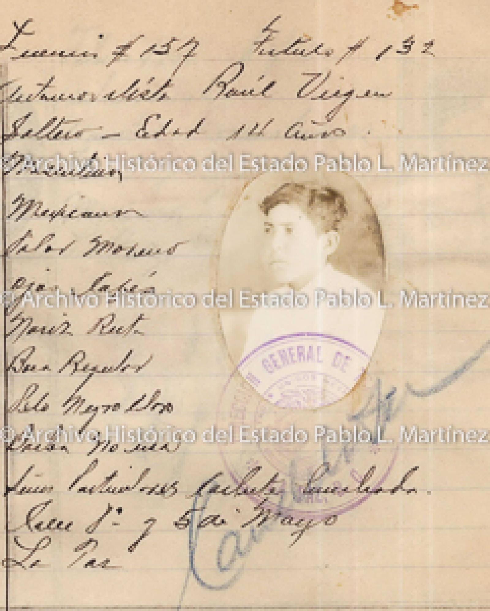 "Raúl Virgen", retrato.