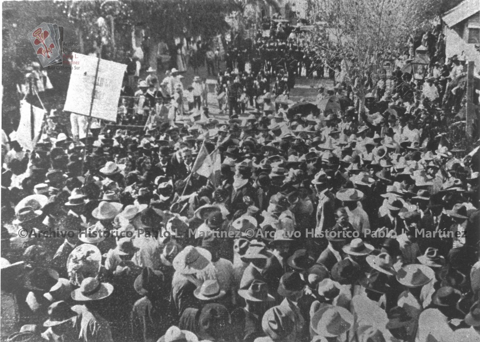Recepción de José María Pino Suárez en La Paz, Baja California.