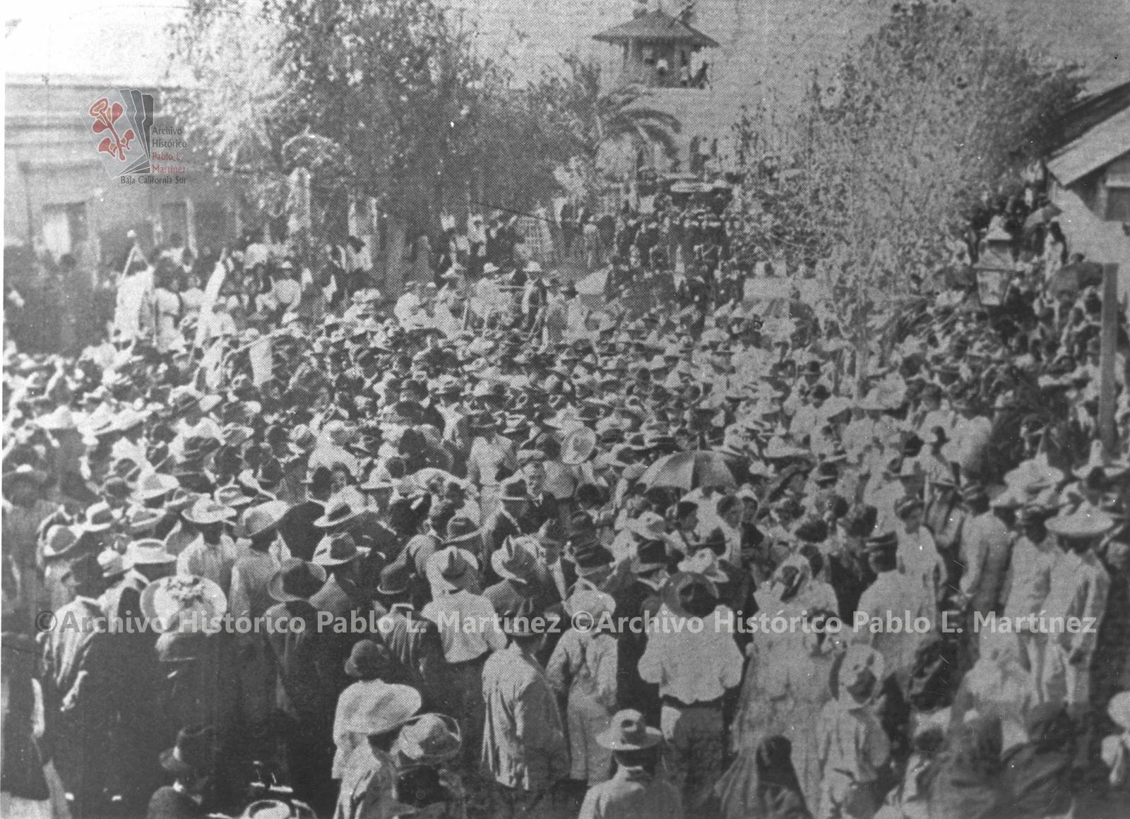 Recepción de José María Pino Suárez en La Paz, Baja California.