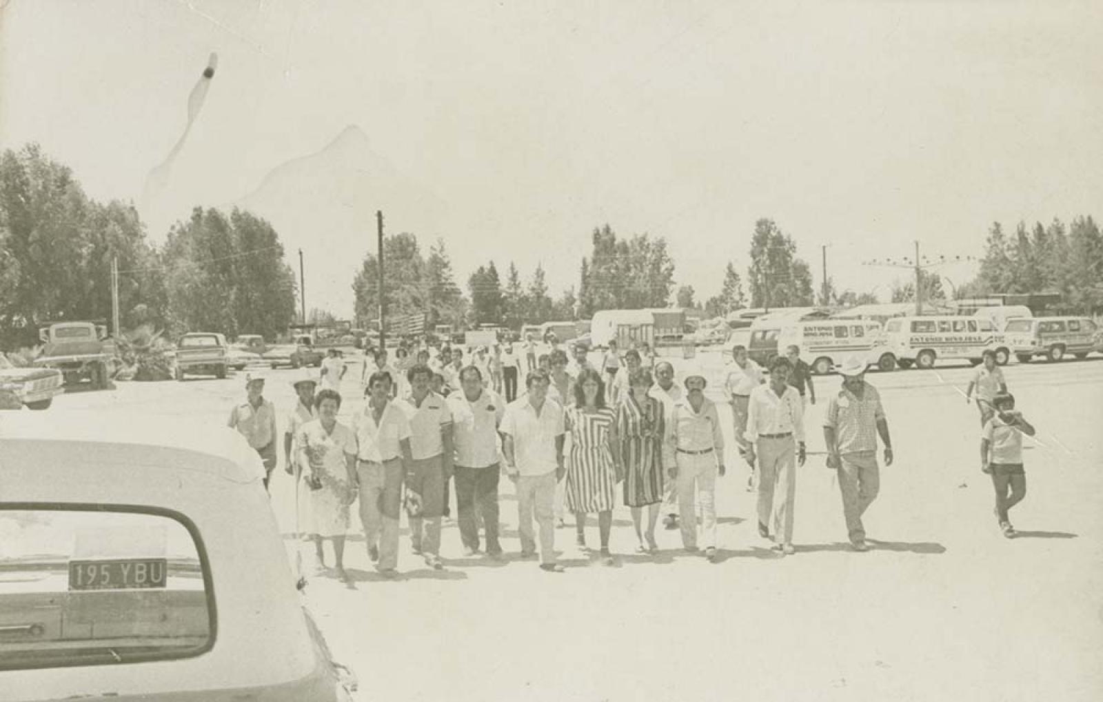 “Recepción de la comunidad de El Vizcaíno a Antonio Hinojosa”.