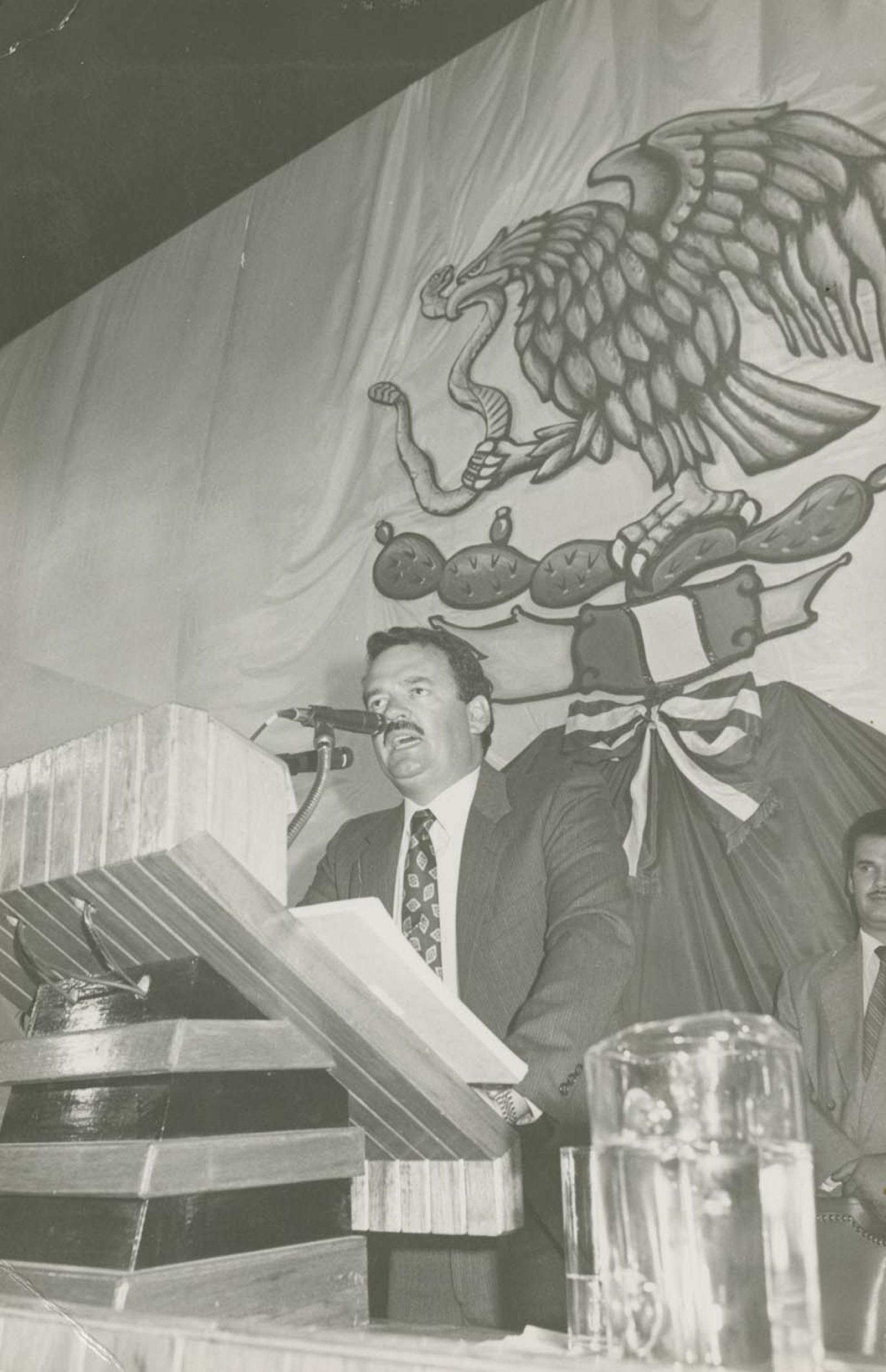Ricardo Covarrubias Villaseñor en acto público.
