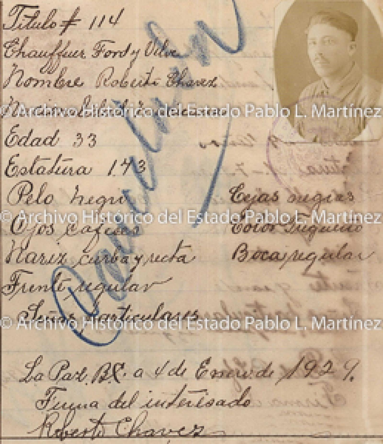 "Roberto Chávez", retrato.