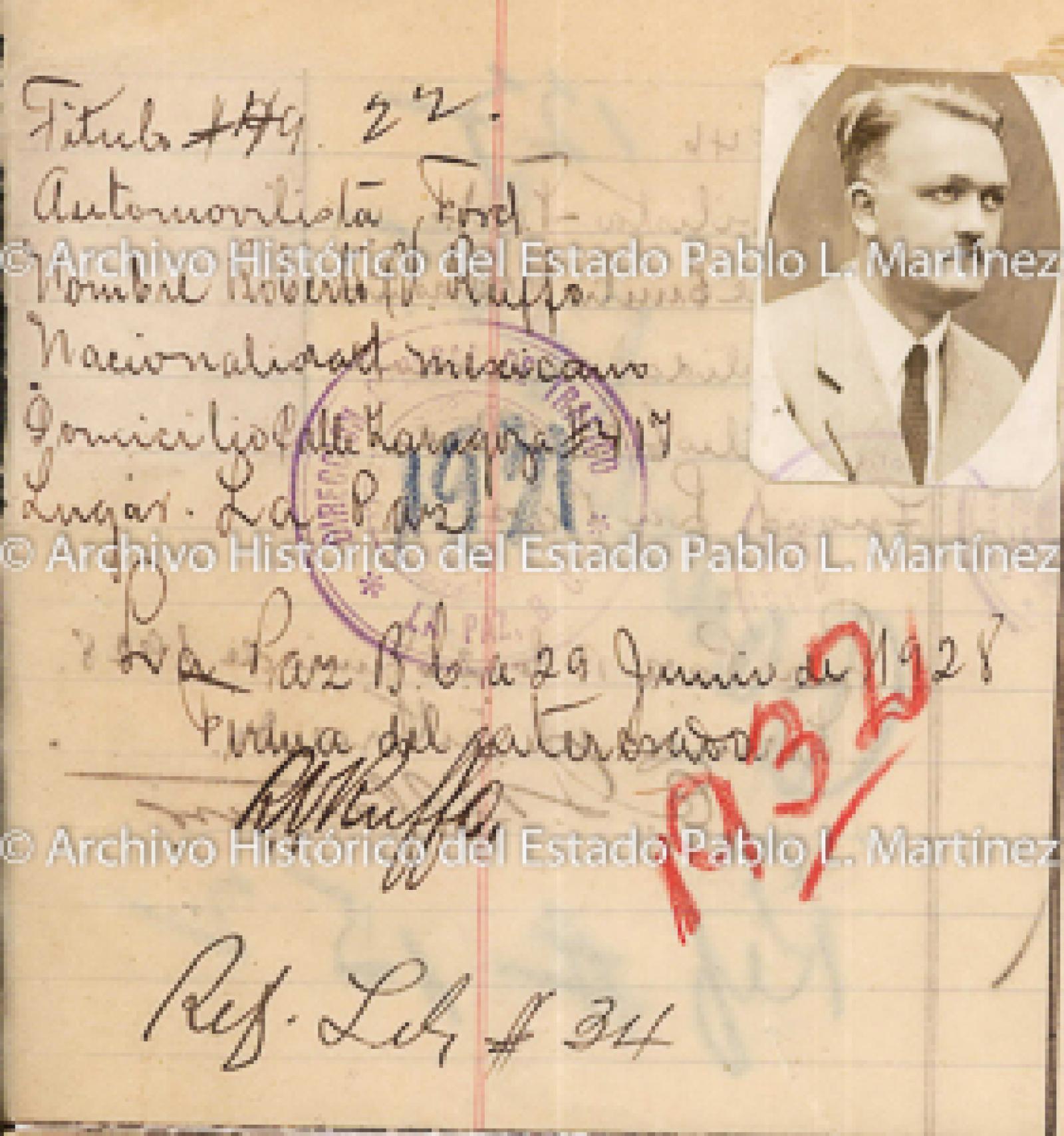 "Roberto V. Ruffo", retrato.