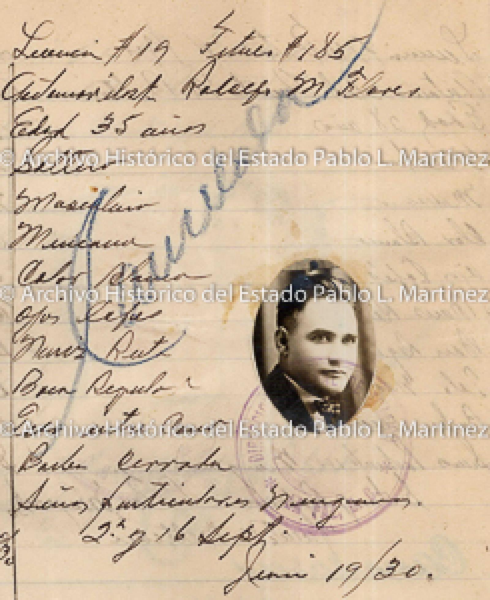 "Rodolfo M. Flores”, retrato.