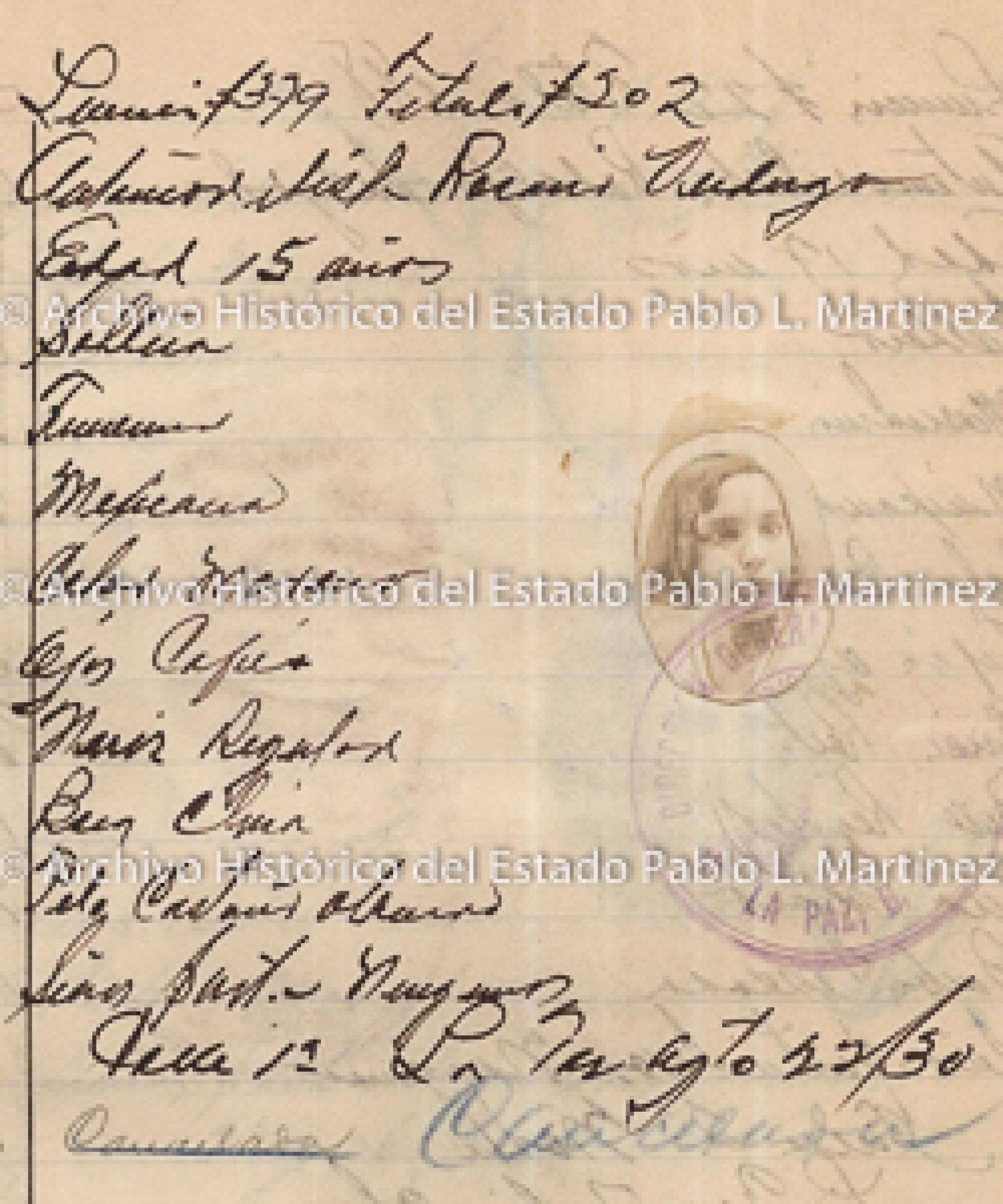 "Rosario Verdugo", retrato.