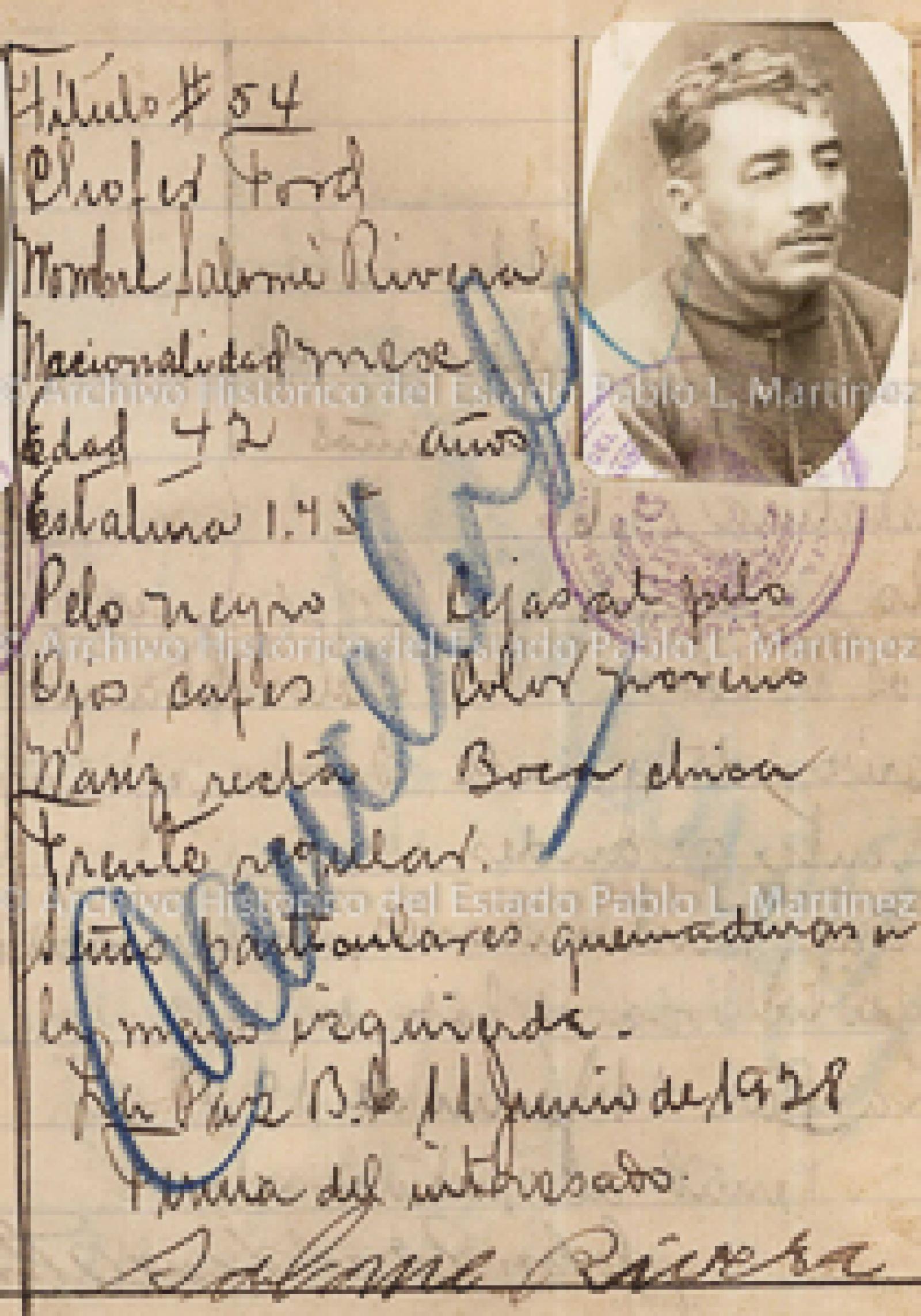 "Salomé Rivera", retrato.