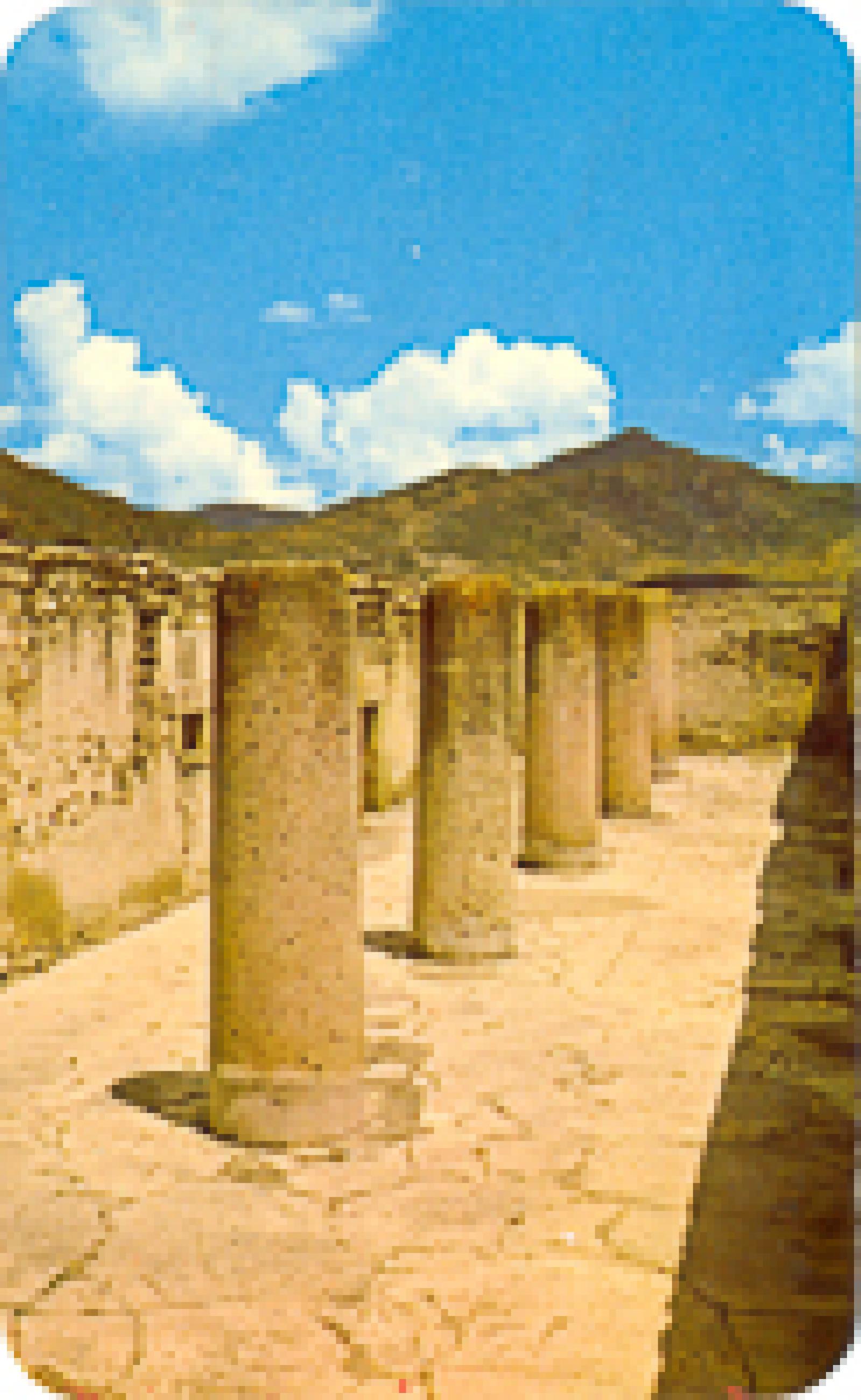 Salón de las columnas. Ruinas de Mitla, Oaxaca