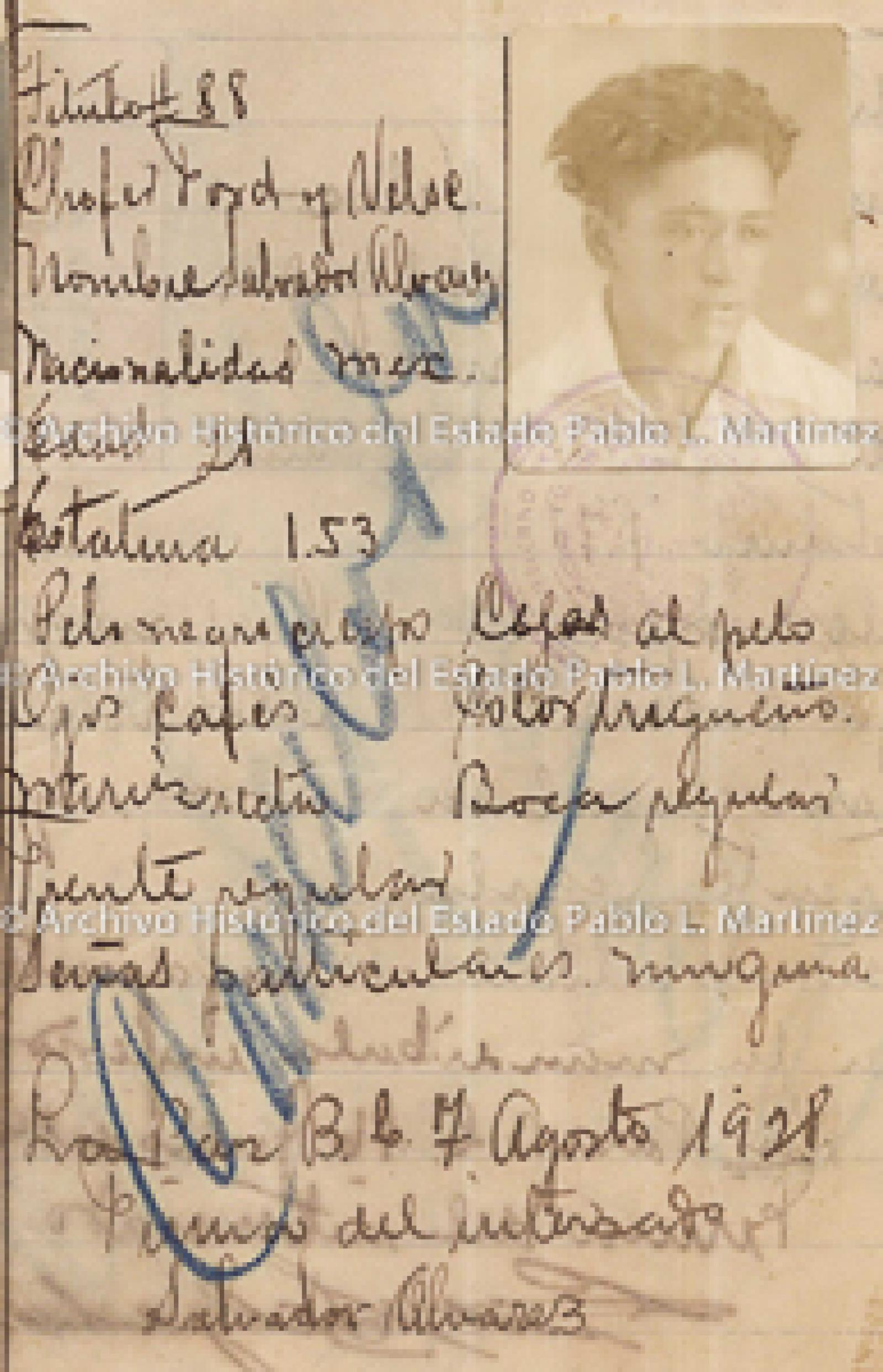 "Salvador Álvarez", retrato.