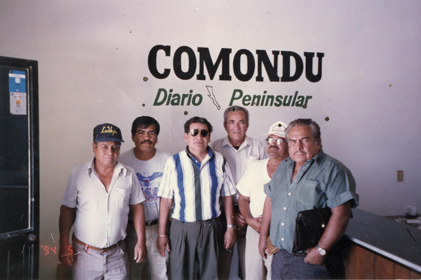 Salvador Murguía y Leodegario Ortiz, acompañados.