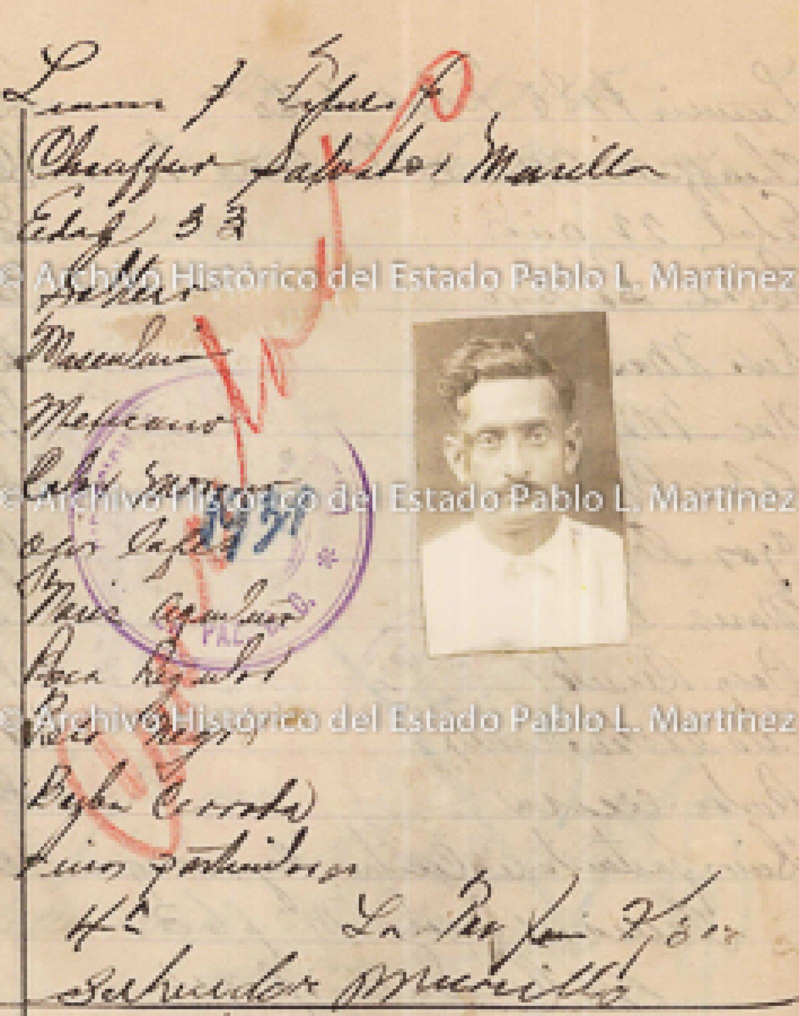 "Salvador Murillo", retrato.
