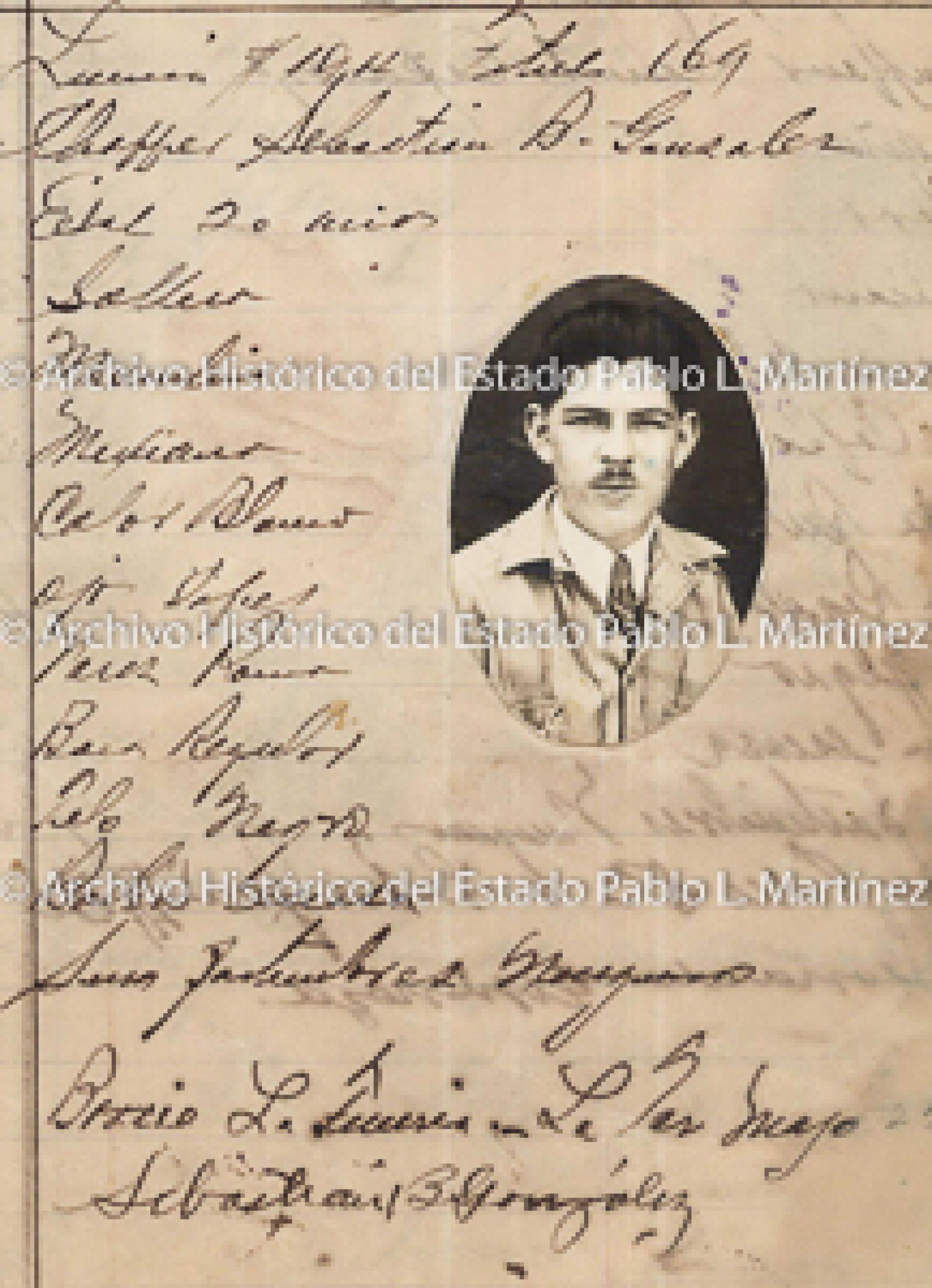 "Sebastián B. González", retrato.