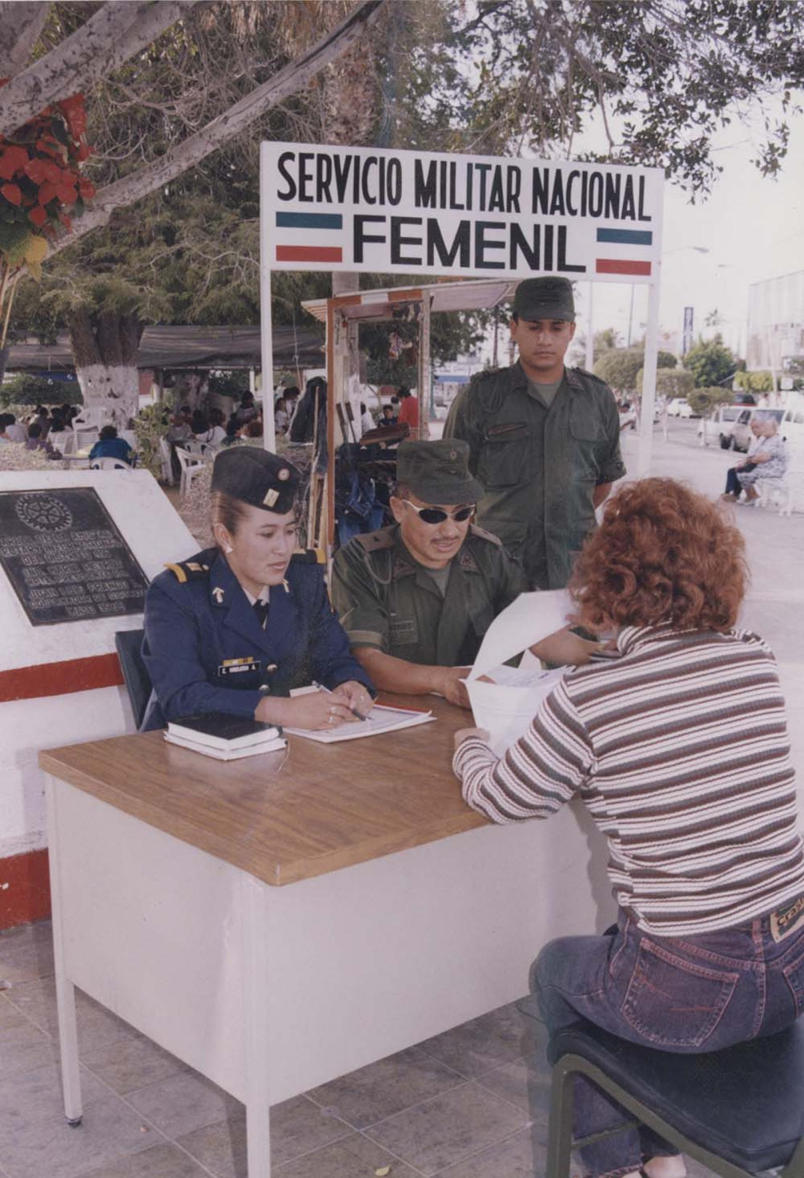 Servicio Militar Nacional Femenil, alistamiento.