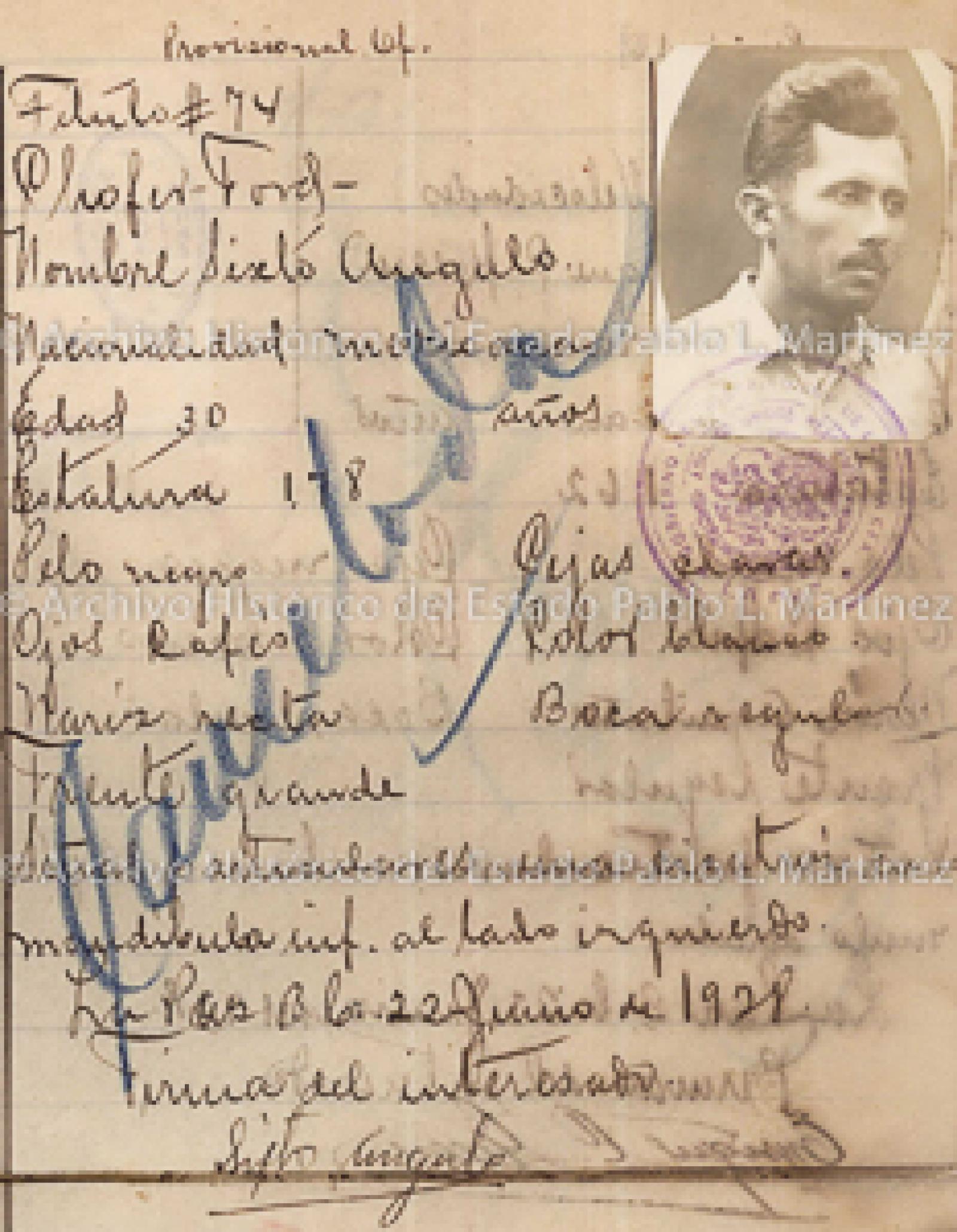 "Sixto Angúlo", retrato.