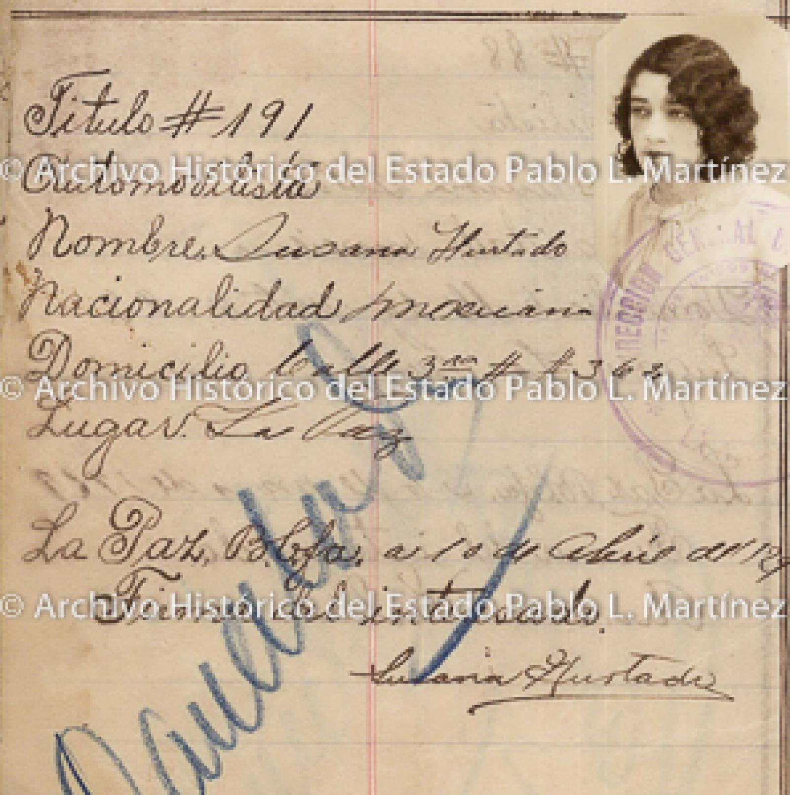 "Susana Hurtado", retrato.