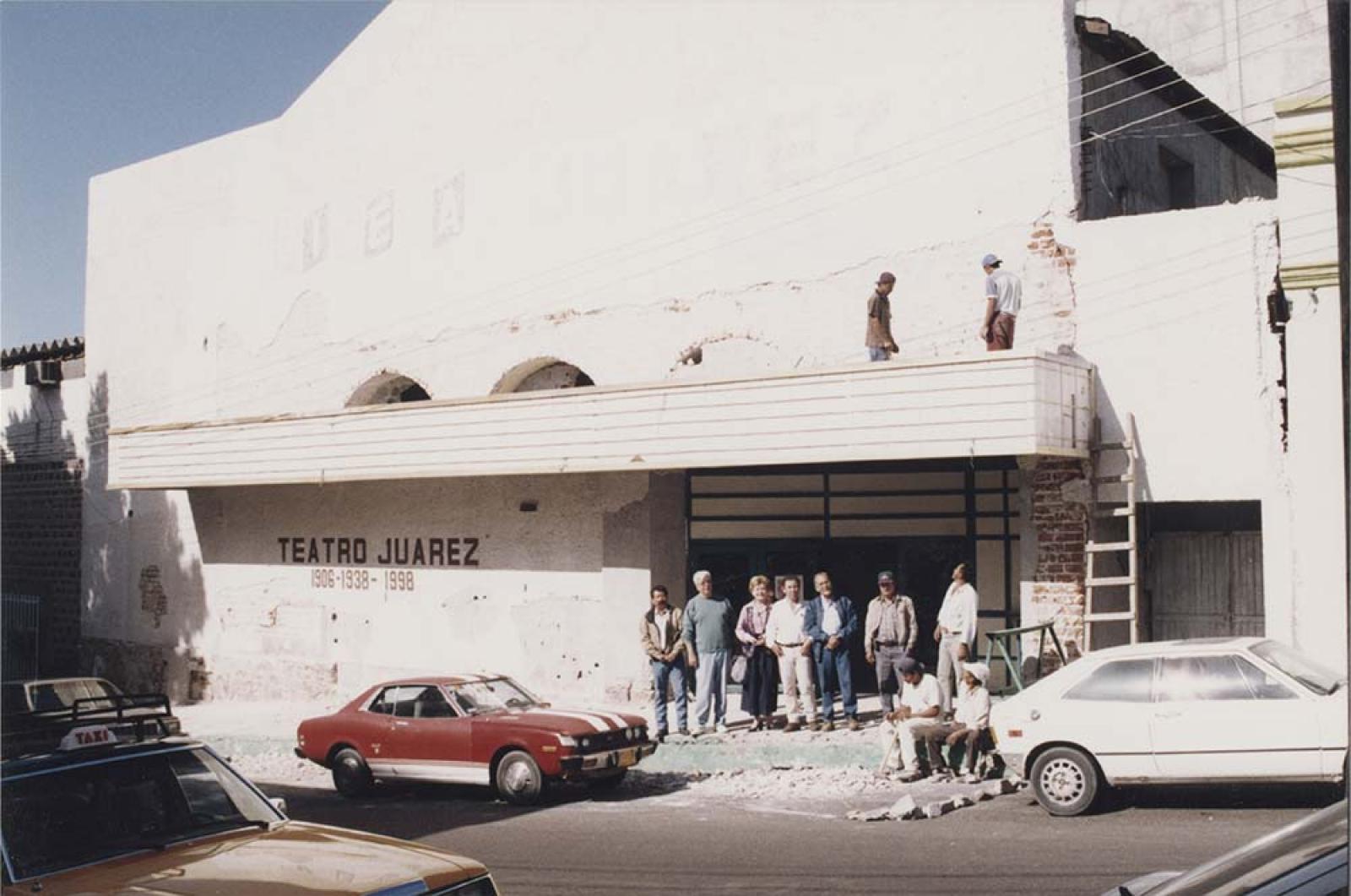 Teatro Juárez, en obras de remodelación.