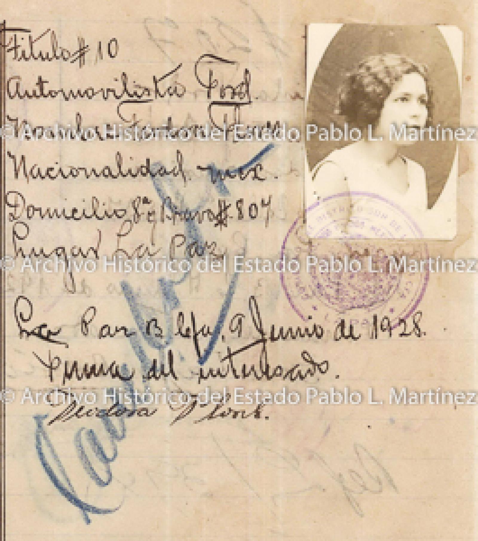"Teodora Flores", retrato.