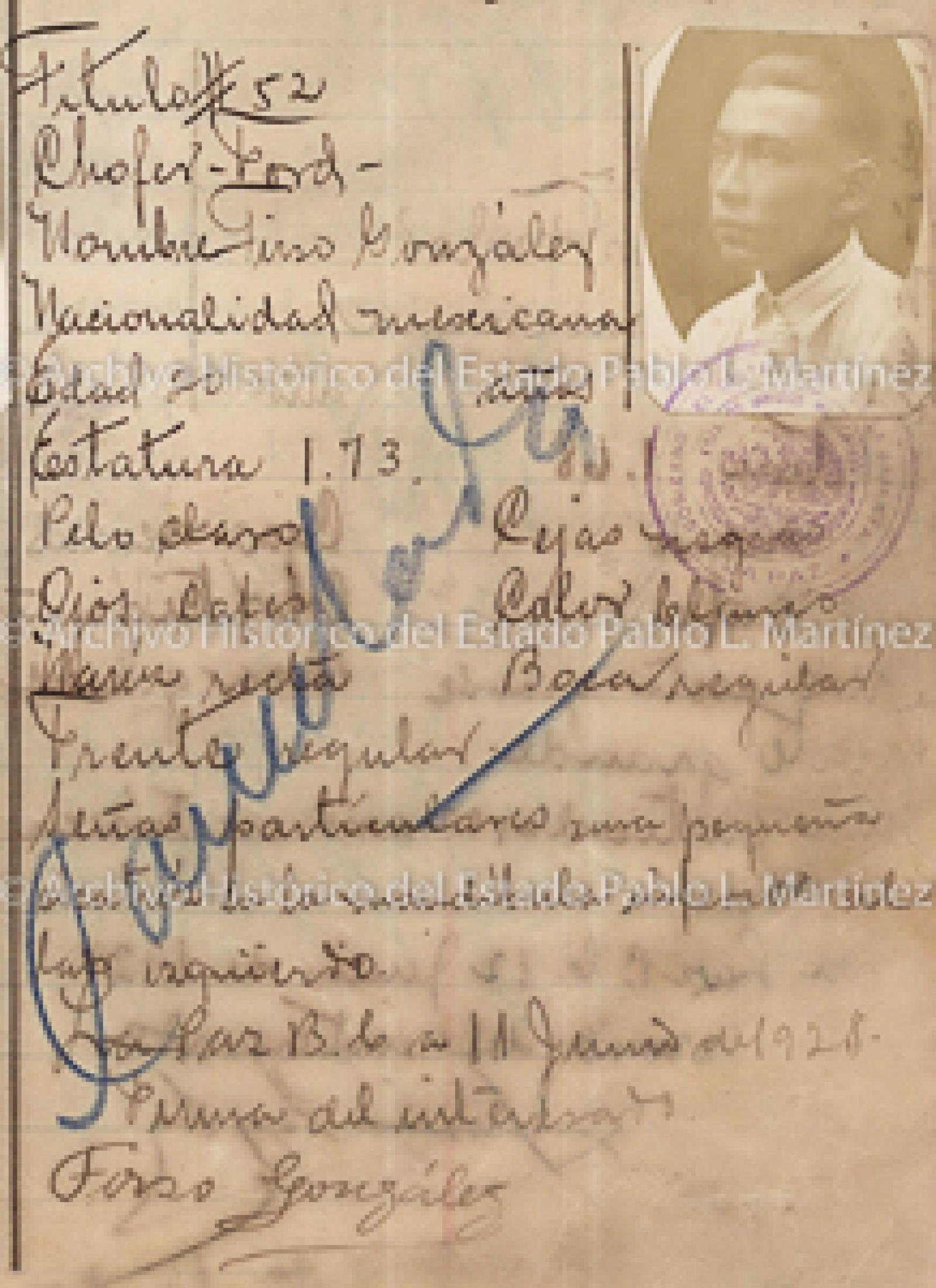 "Tirso González", retrato.