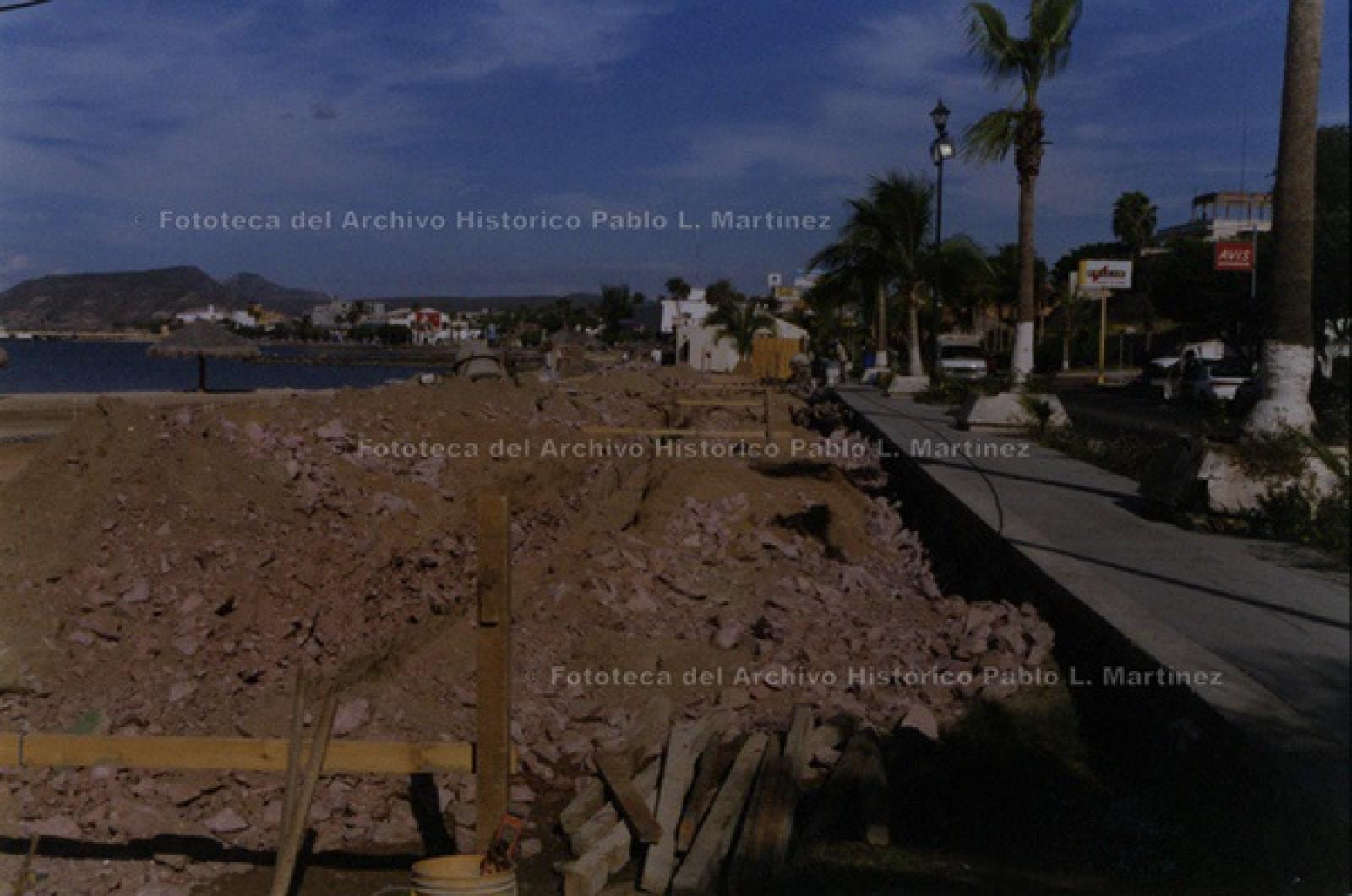 Tramo del malecón en obra pública.