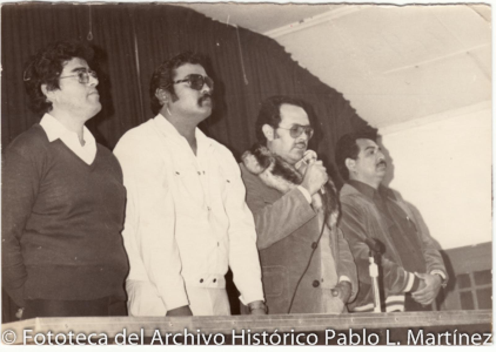 Valentín Castro en acto público.