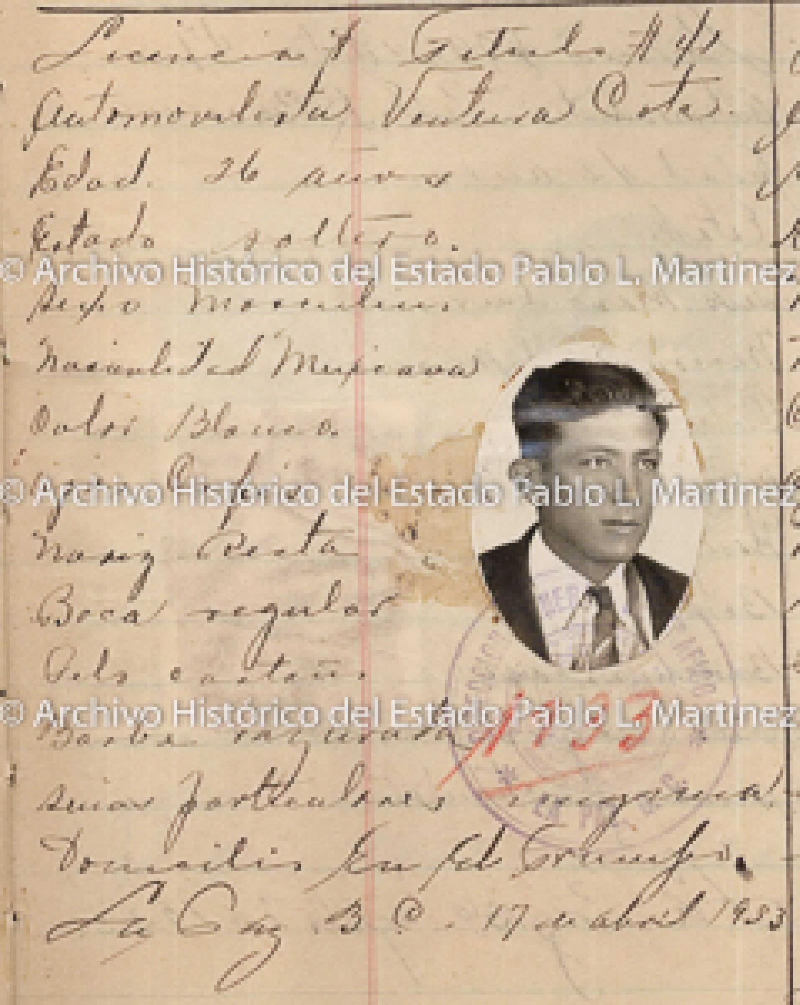 "Ventura Cota", retrato.