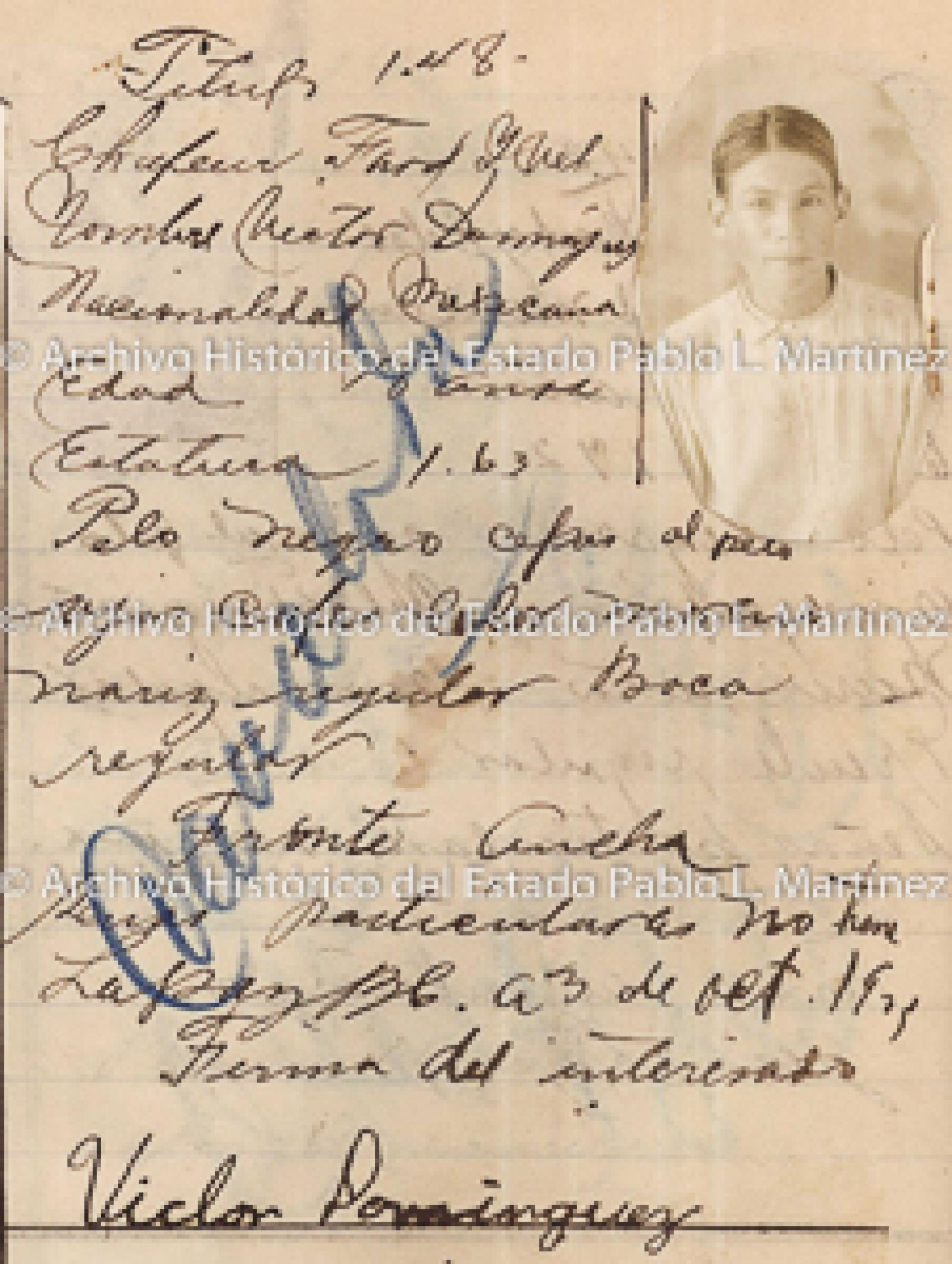 "Víctor Domínguez", retrato.