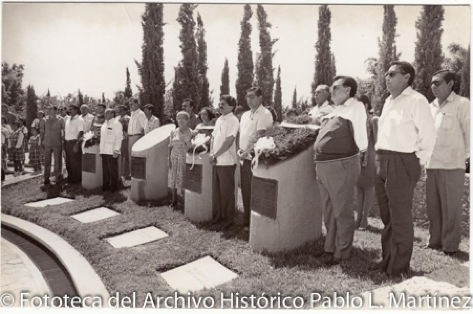 Víctor Liceaga en la Rotonda a Sudcalifornianos Ilustres.