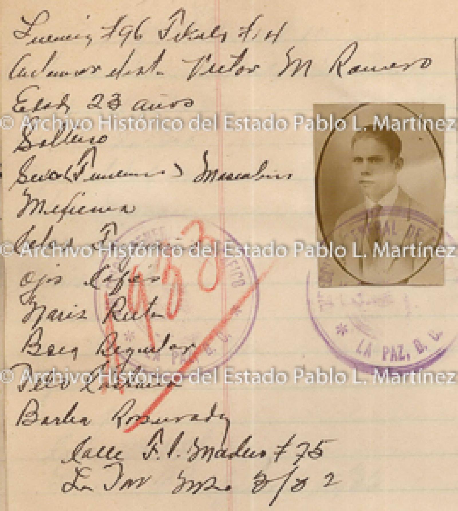 "Víctor M. Romero", retrato.