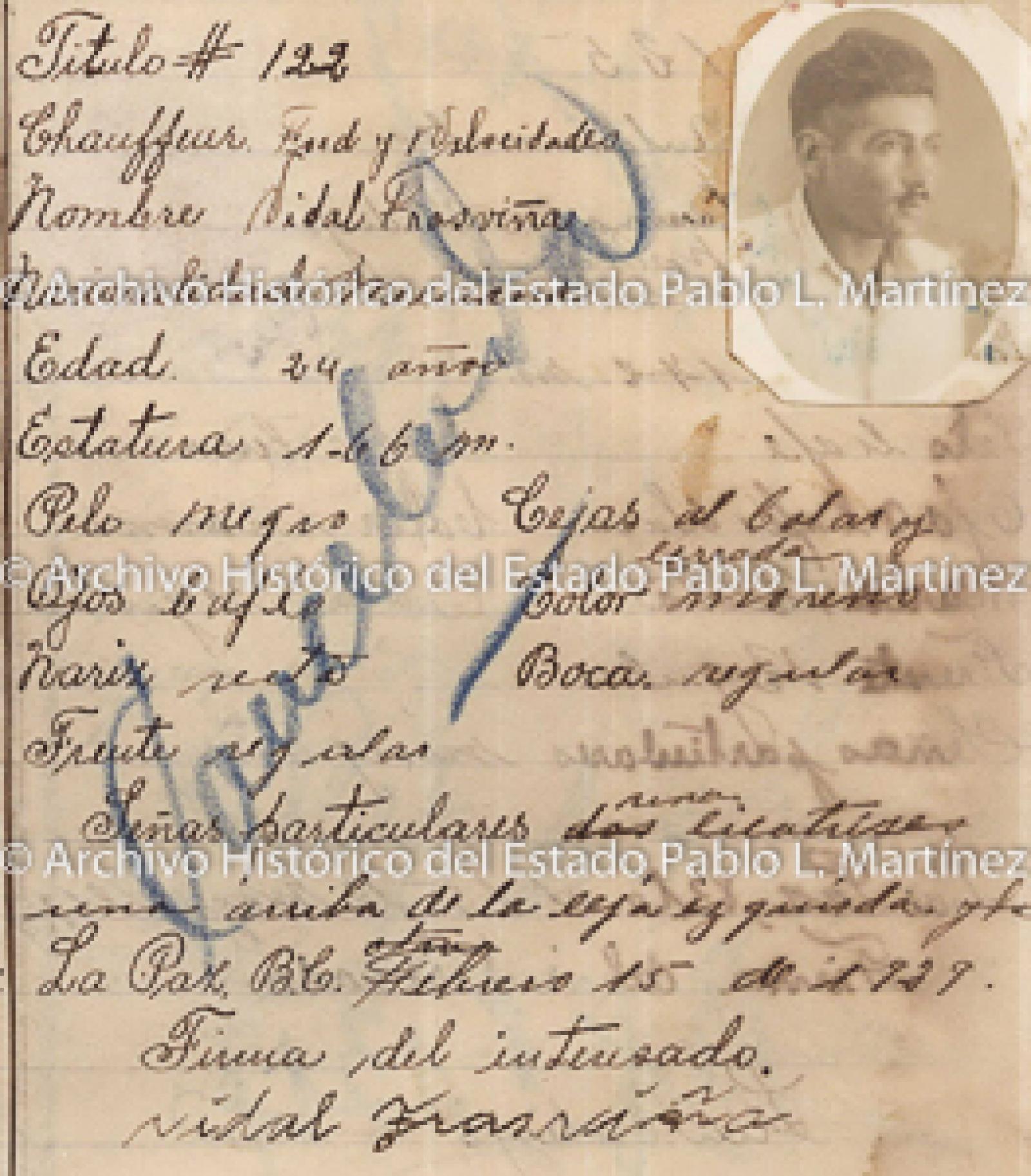 "Vidal Trasviña", retrato.