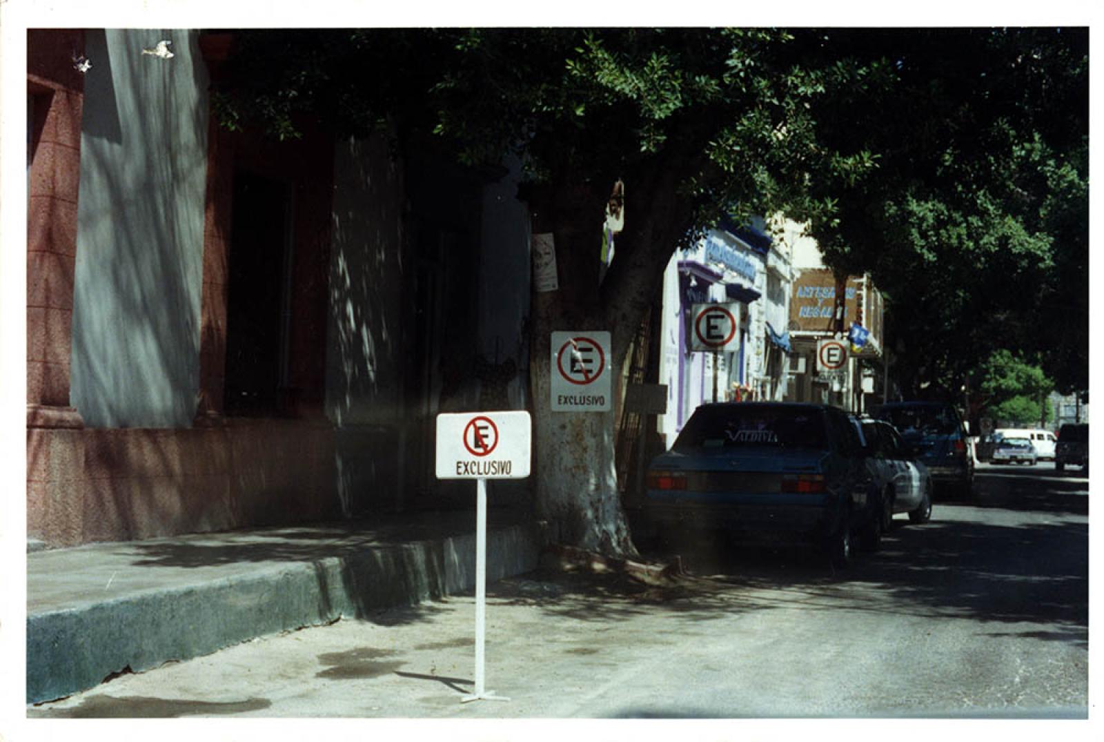 Vista de la callejón Ignacio Zaragoza, hacia la calle Agustín Arriola.