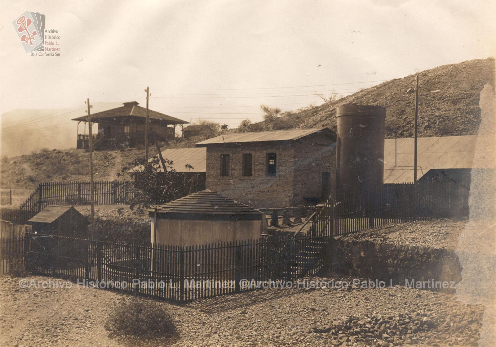 Vista exterior del ozonizador de la compañía minera El Boleo en Santa Rosalía, Baja California.