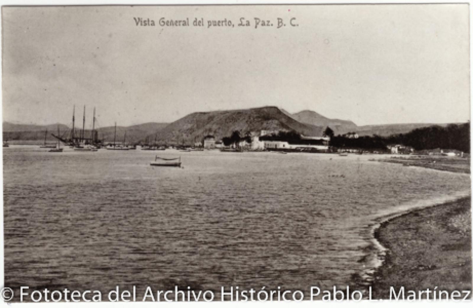 “Vista general del puerto de La Paz, B. C.”