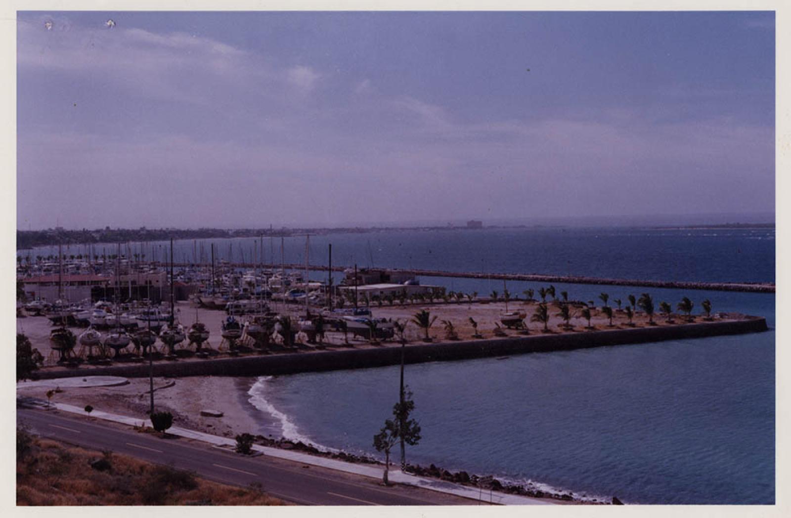 Vista panorámica a la Marina, La Paz, Baja California Sur.