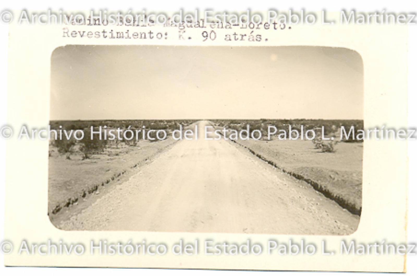 Vista panorámica "camino Bahía Magdalena - Loreto".