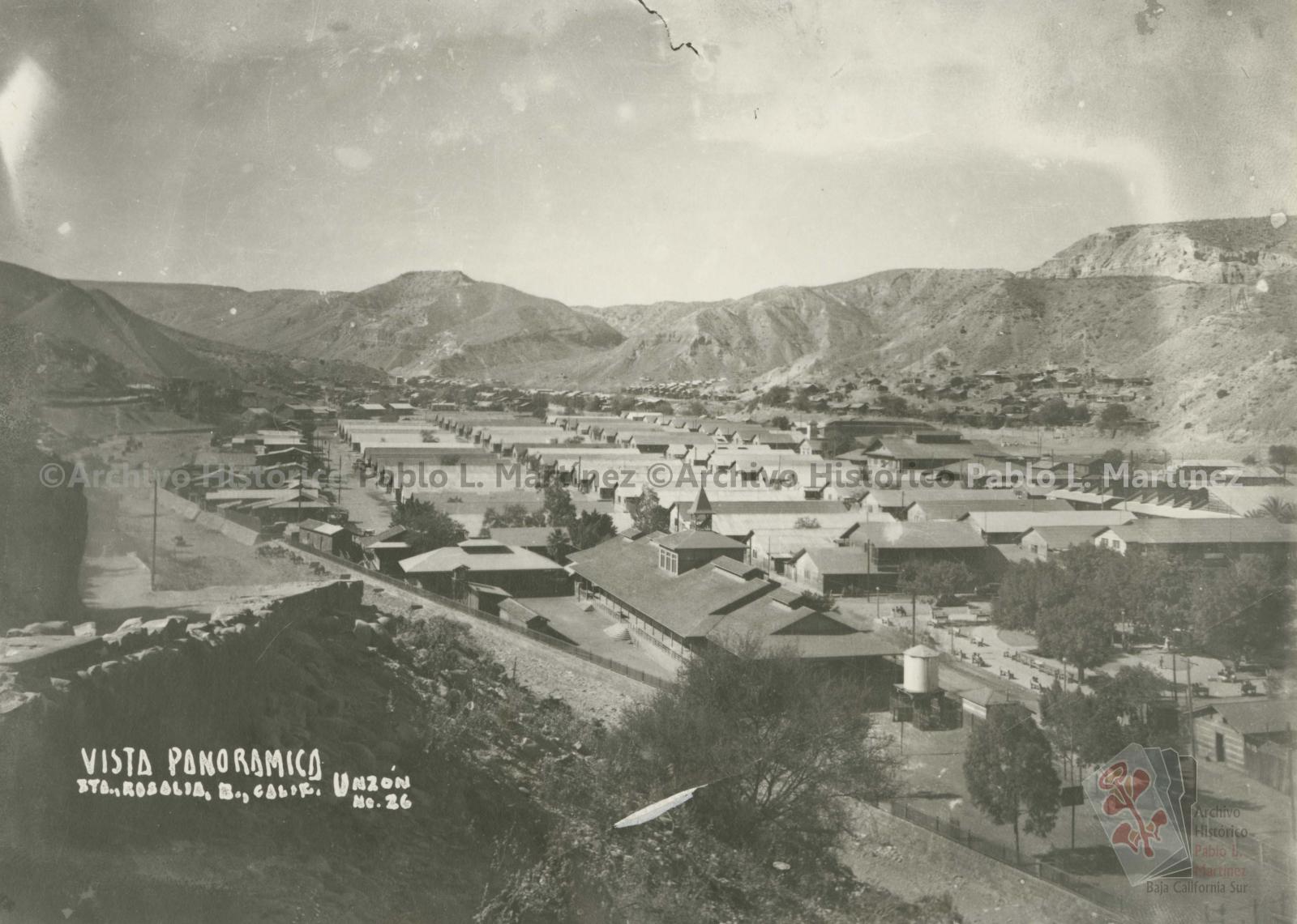 “Vista panorámica de Santa Rosalía, Baja California”.