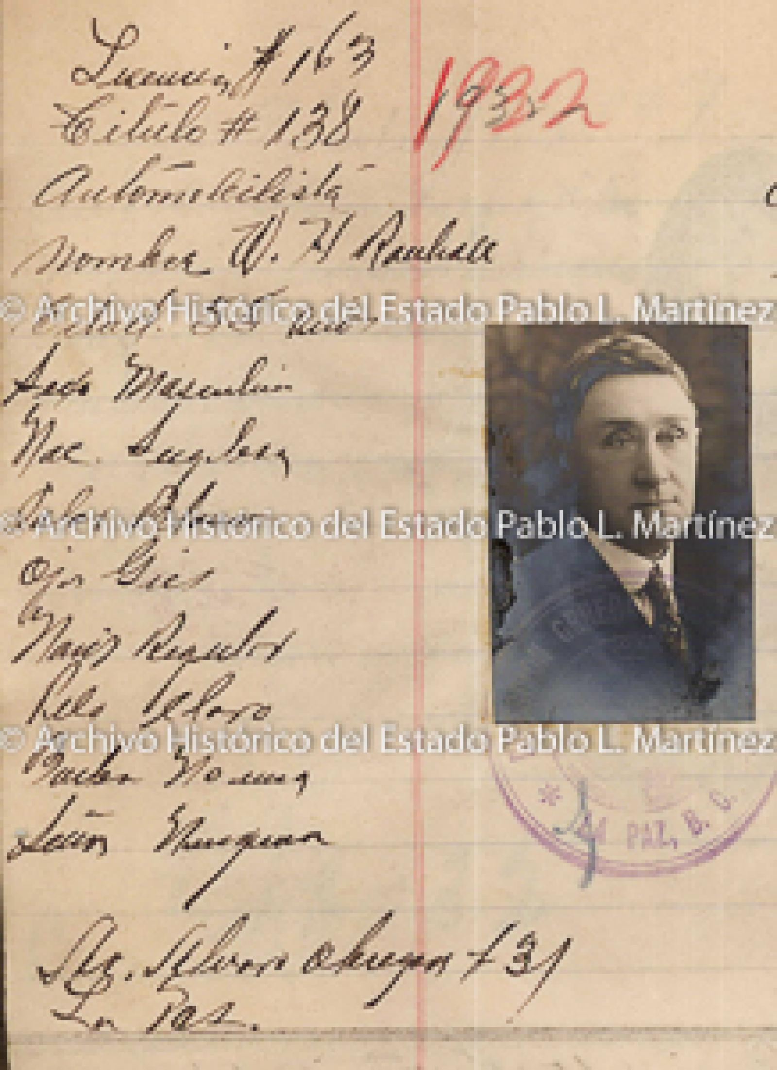"W. H. Rachdle", retrato.
