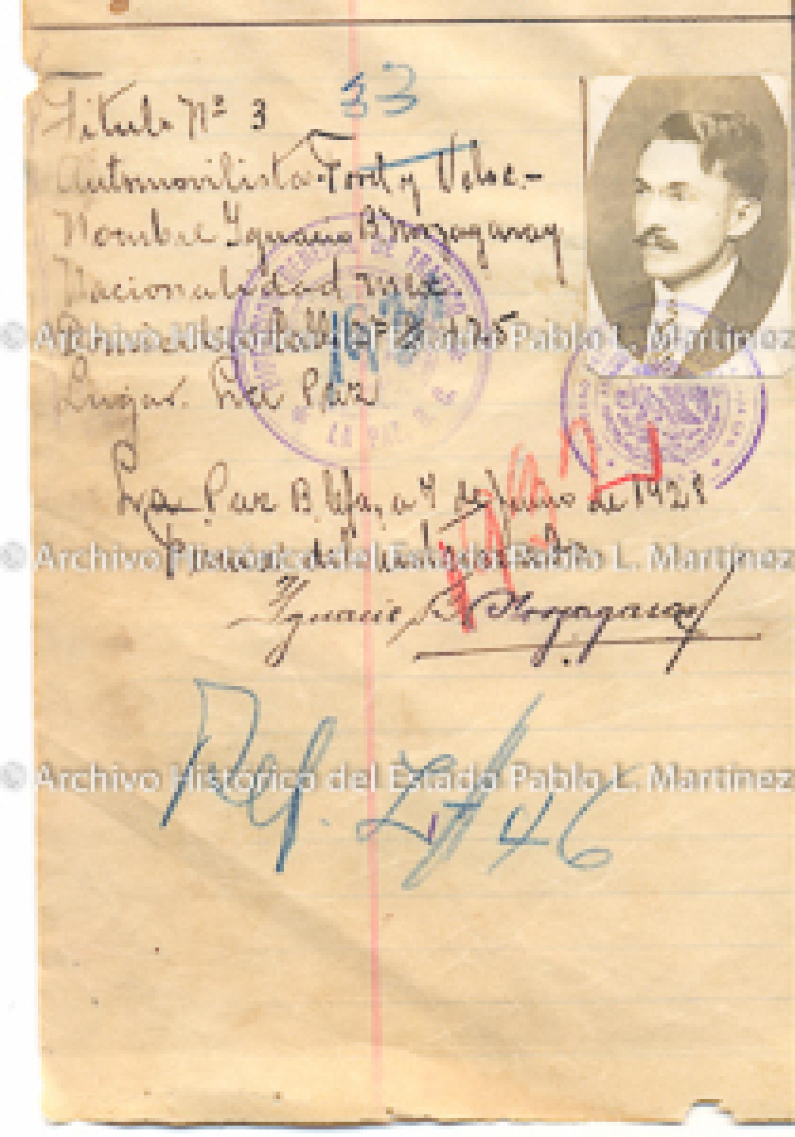 "Ygnacio B. Norzagaray", retrato.