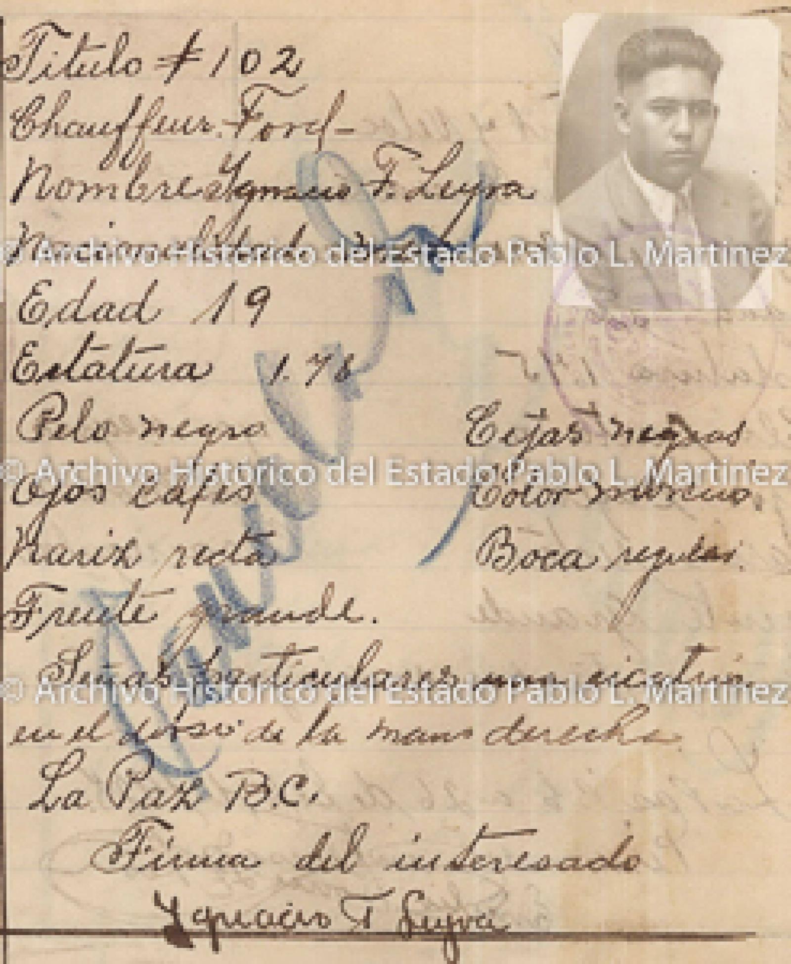 "Ygnacio [Sic] F. Leyva", retrato.