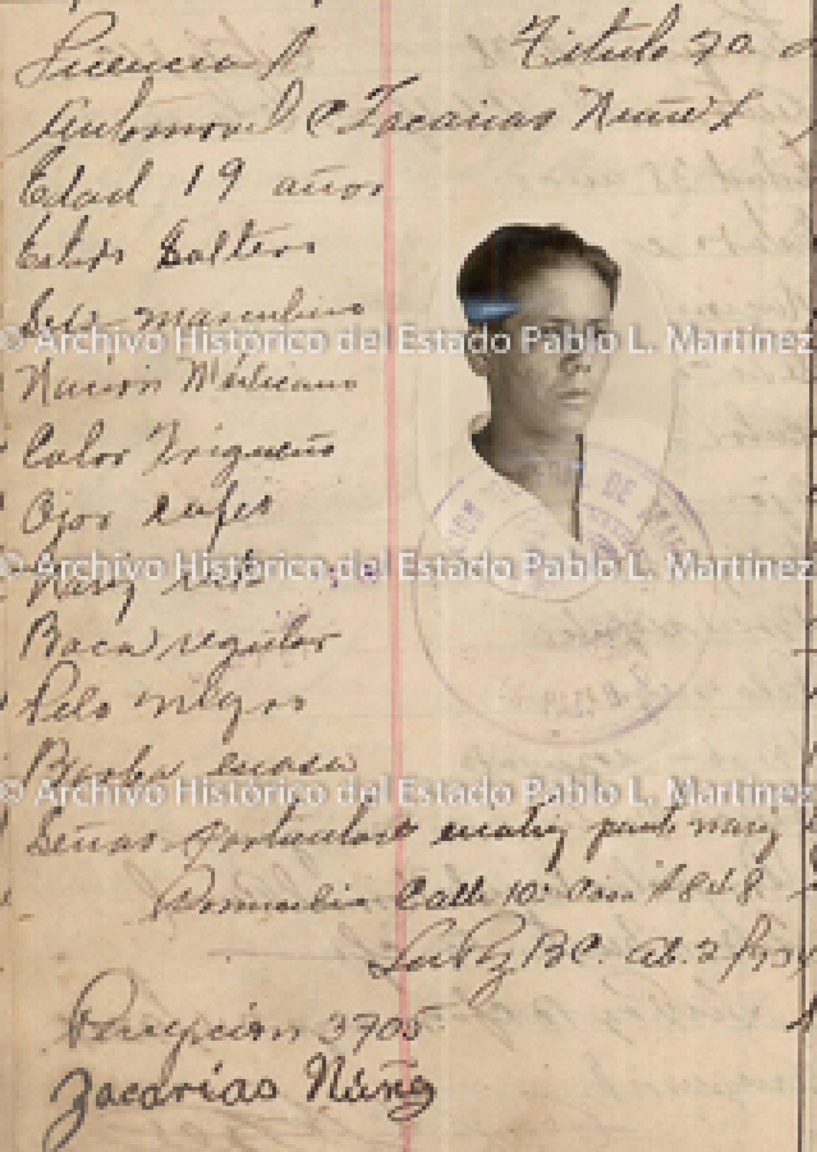 "Zacarías Núñez", retrato.