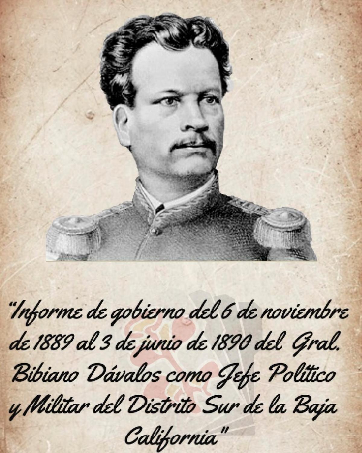 Informe de Gobierno de 1890 de Bibiano Dávalos