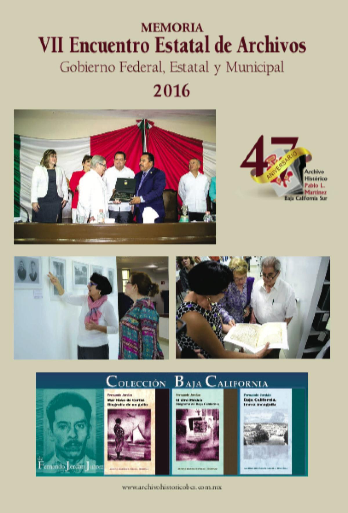 Memoria VII Encuentro Estatal de Archivos