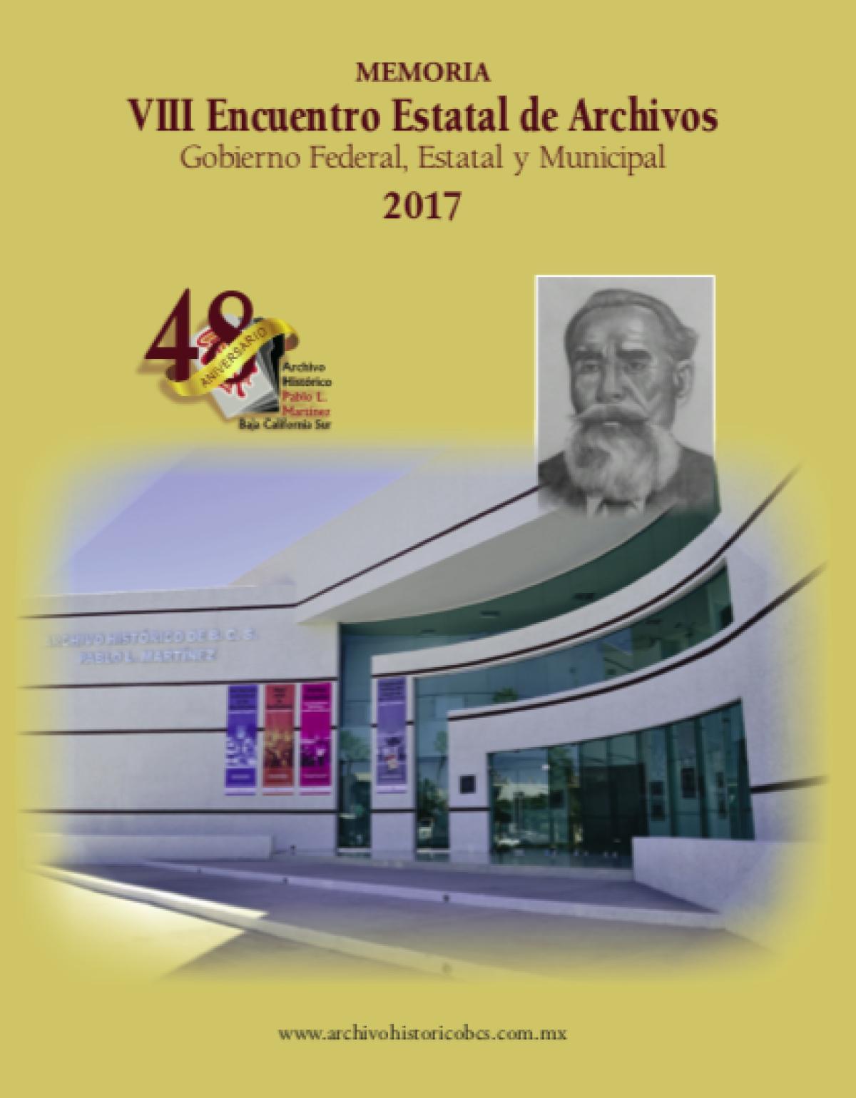 Memoria VIII Encuentro Estatal de Archivos